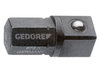 GEDORE 673 K - Adaptador, forma corta, 1/4"-1/4"