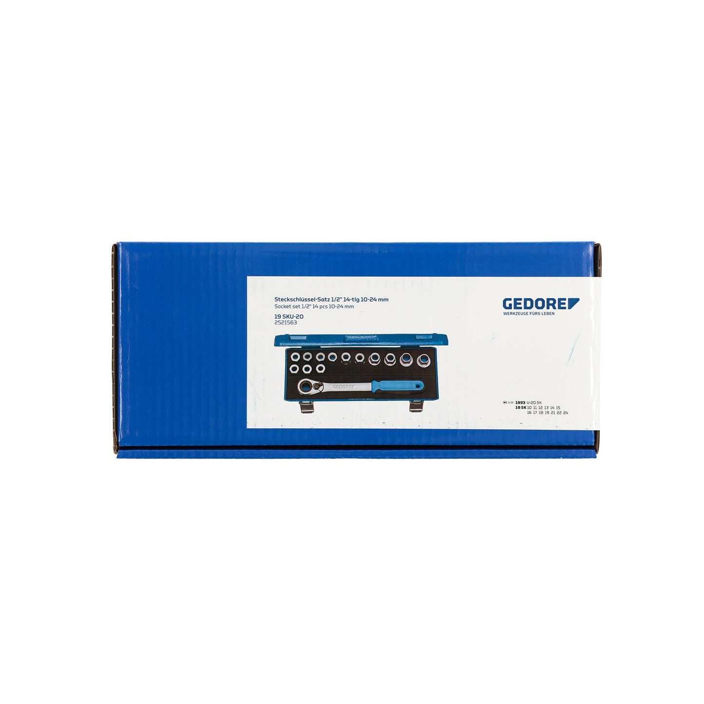 GEDORE 19 SKU-20 - Joc de Gots Hex SK 1/2" (2521563)