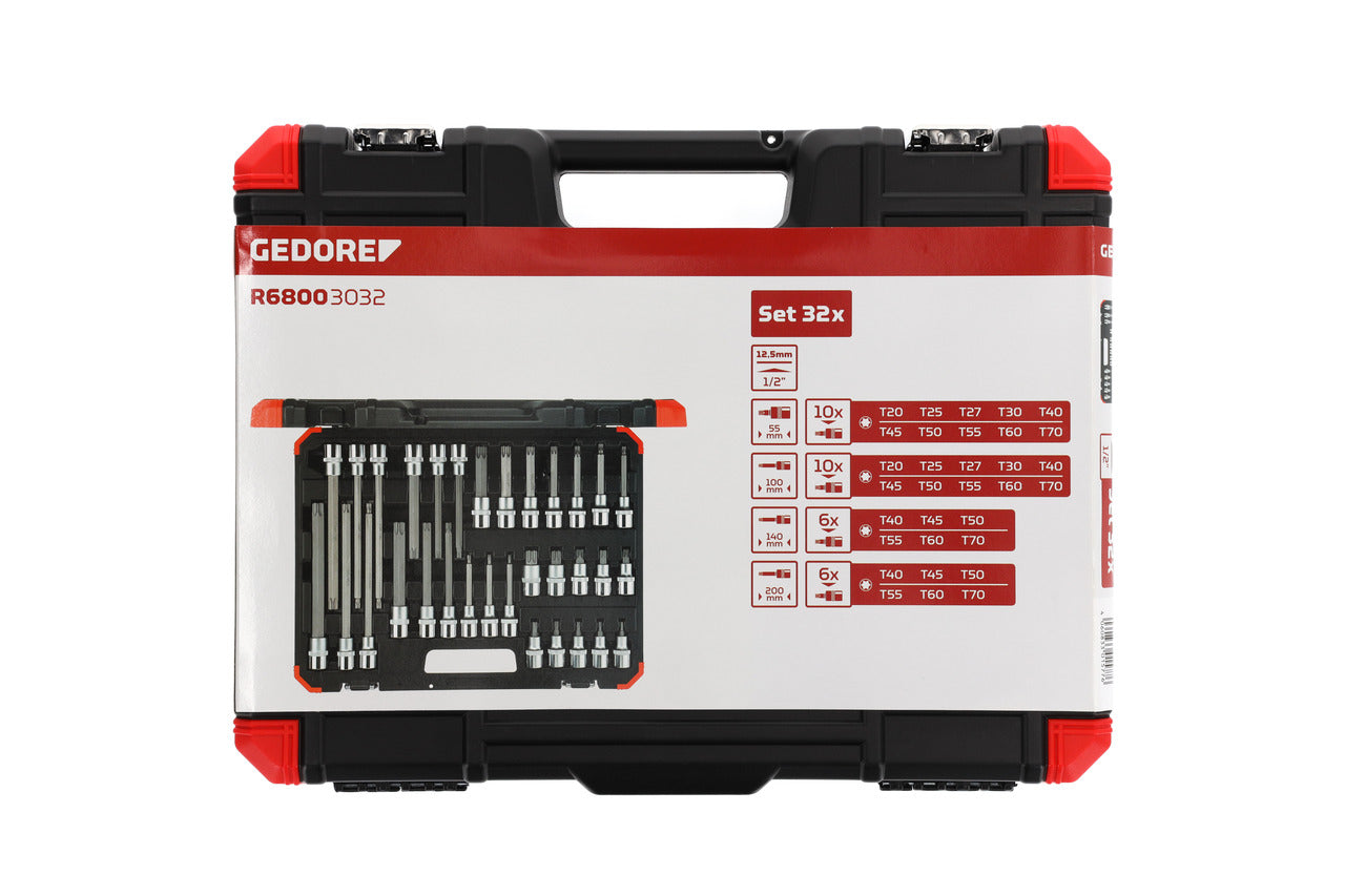 R68003032 - Joc de gots tornavís TX de 1/2", 32 peces