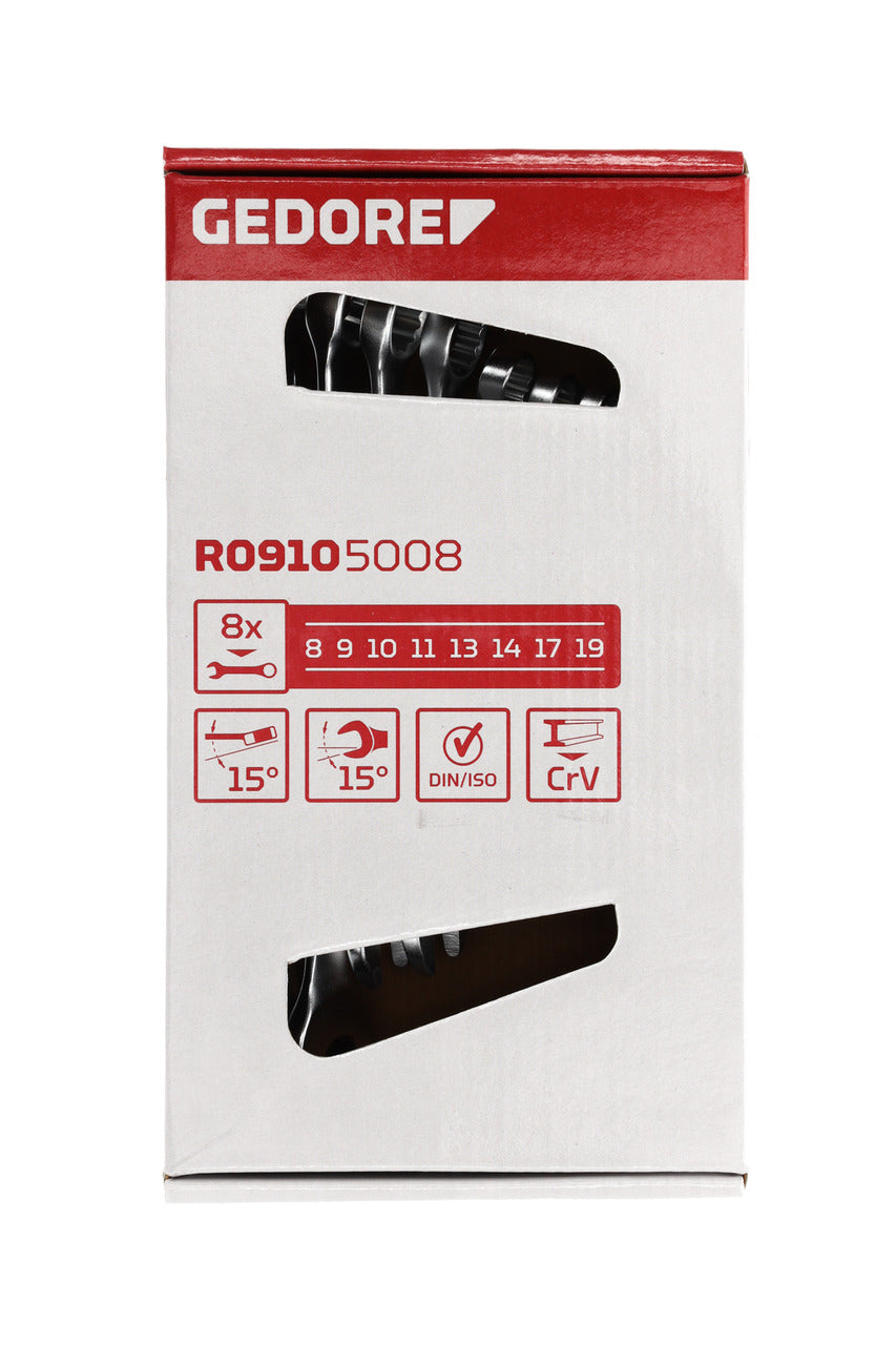 GEDORE red R09105008 - Joc de claus combinades, 8-19 mm, 8 peces