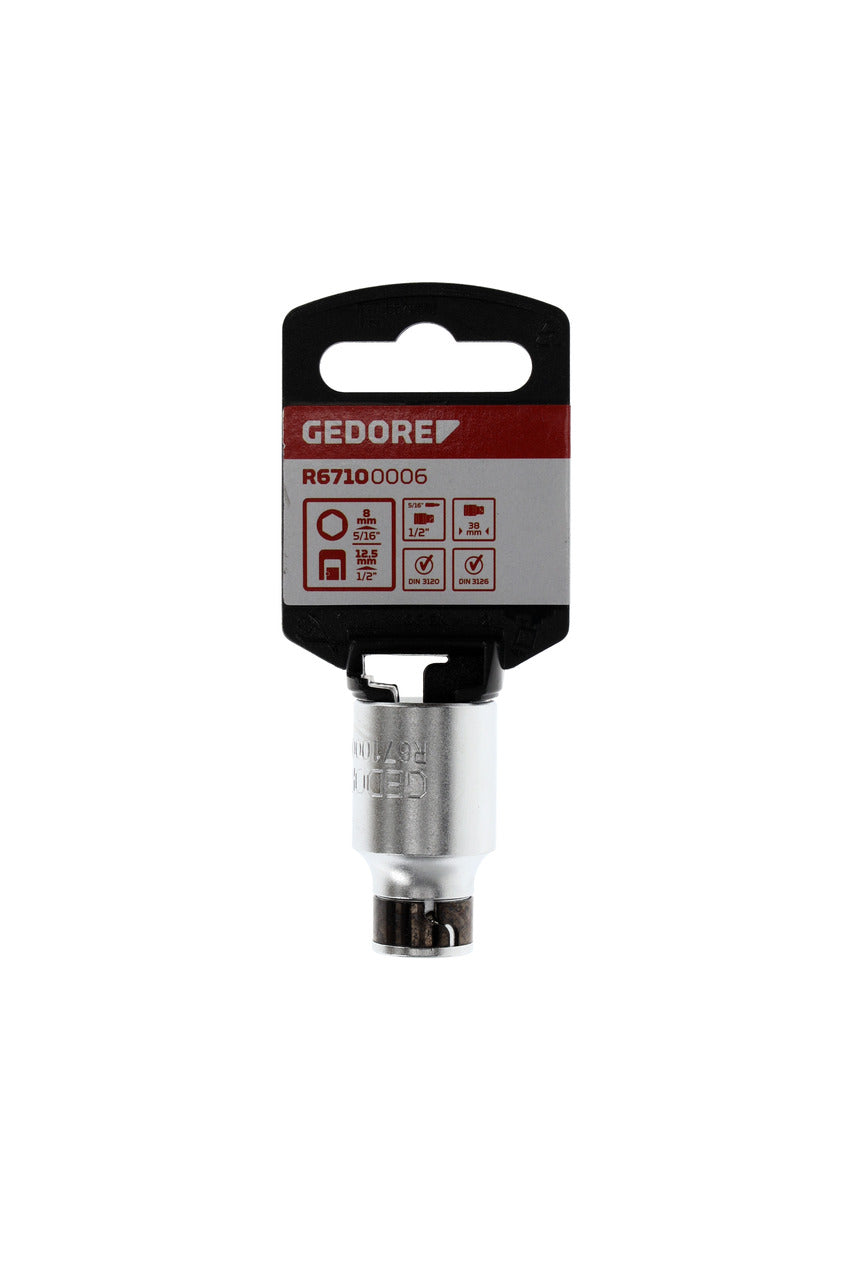 R67100006 - Adaptador per a puntes 1/2" quadrat x 5/16" hexagonal | L=38 mm