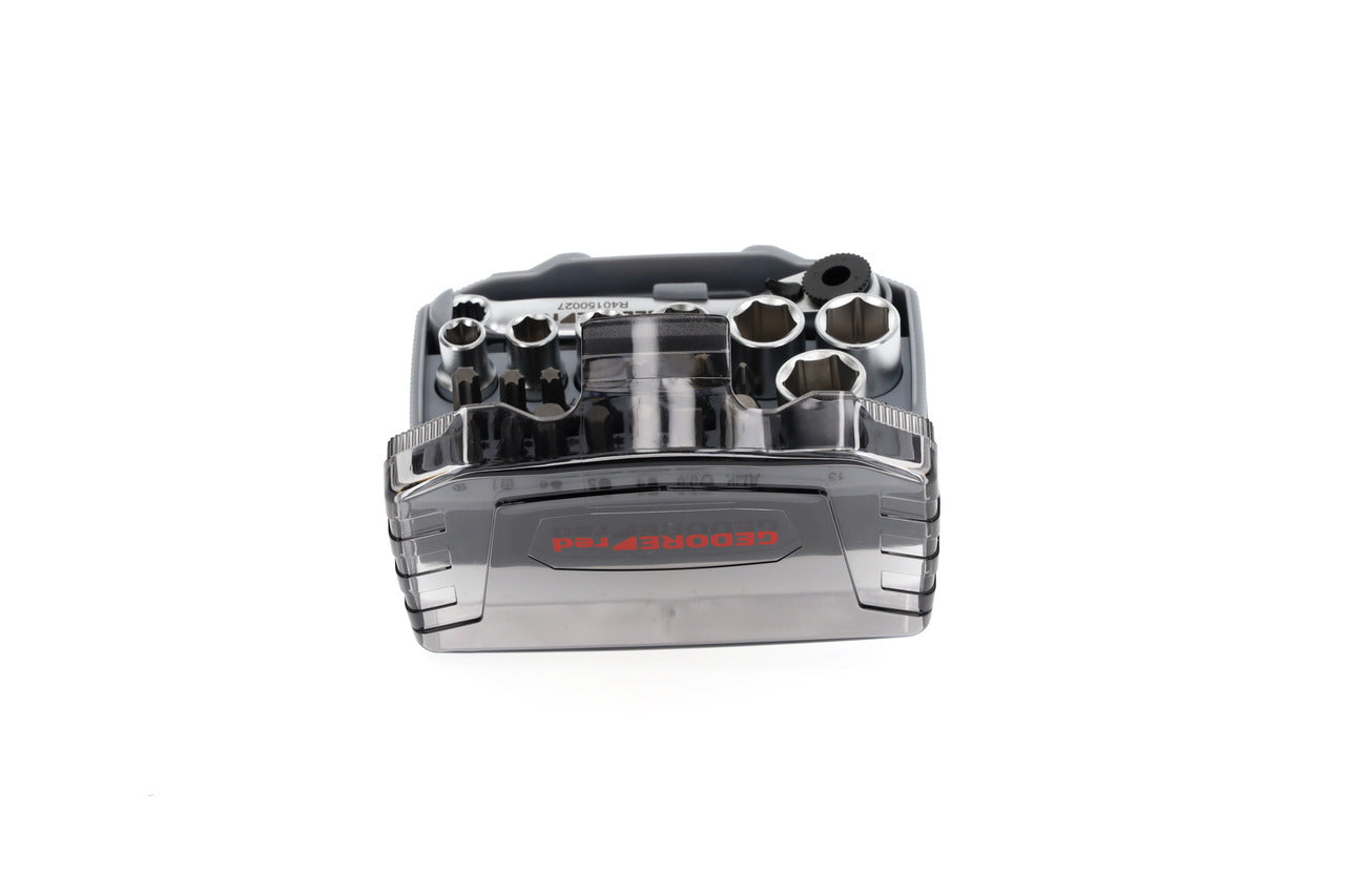 R49005023 - Juego de puntas y vasos 1/4" 6-13 mm, 23 piezas