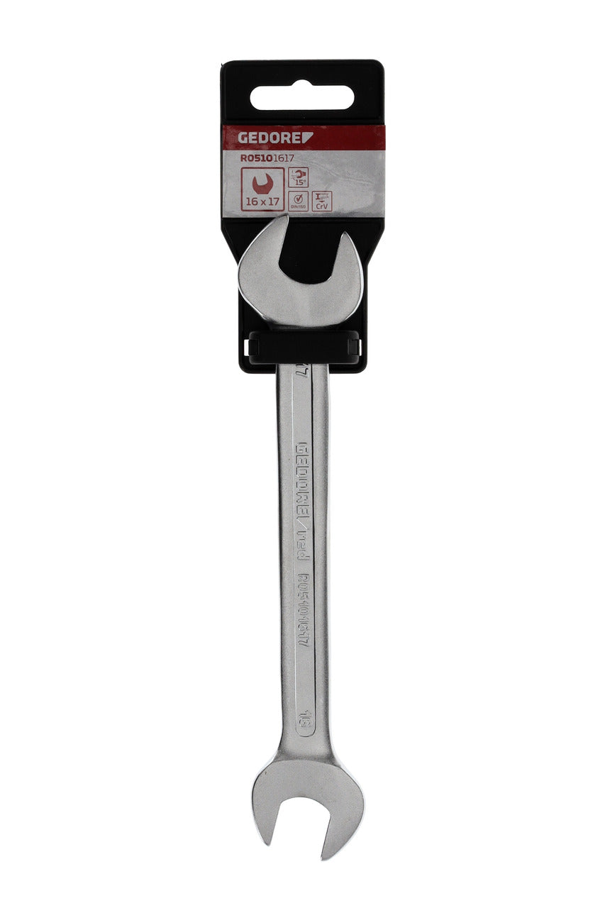 R05101617 - Clau fixa de doble boca oberta 16x17 mm L=205 mm