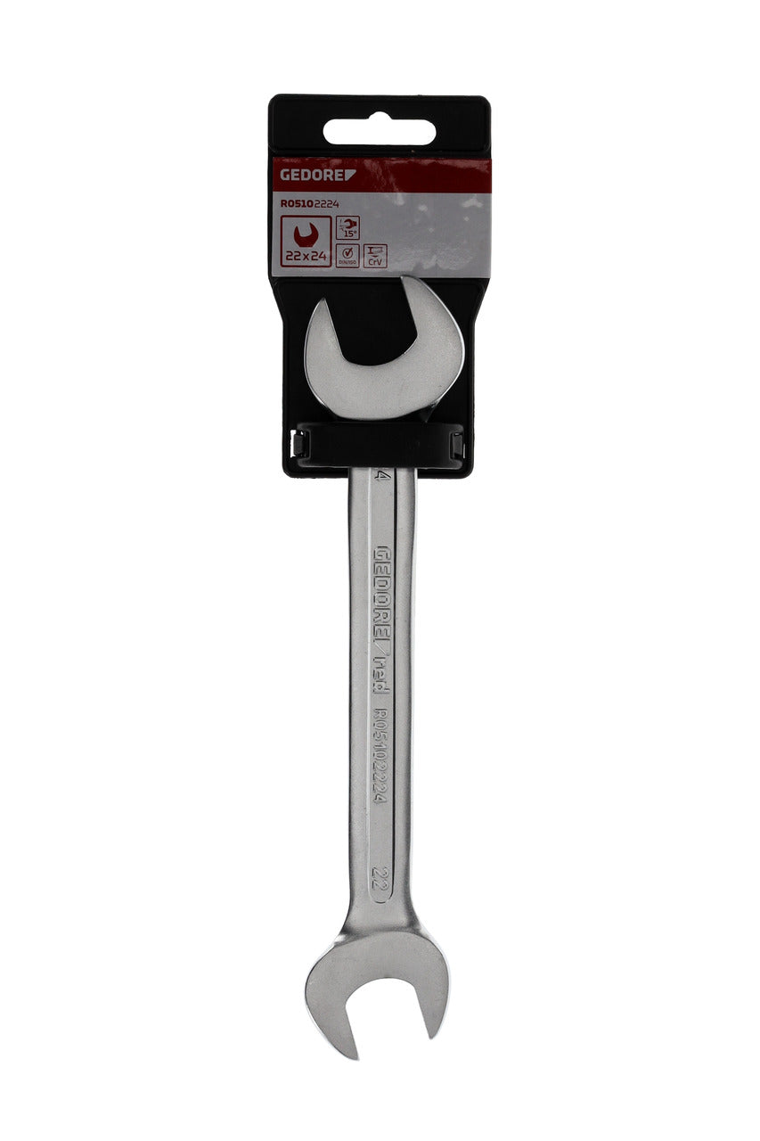 R05102224 - Clau fixa de doble boca oberta 22x24 mm L=250 mm