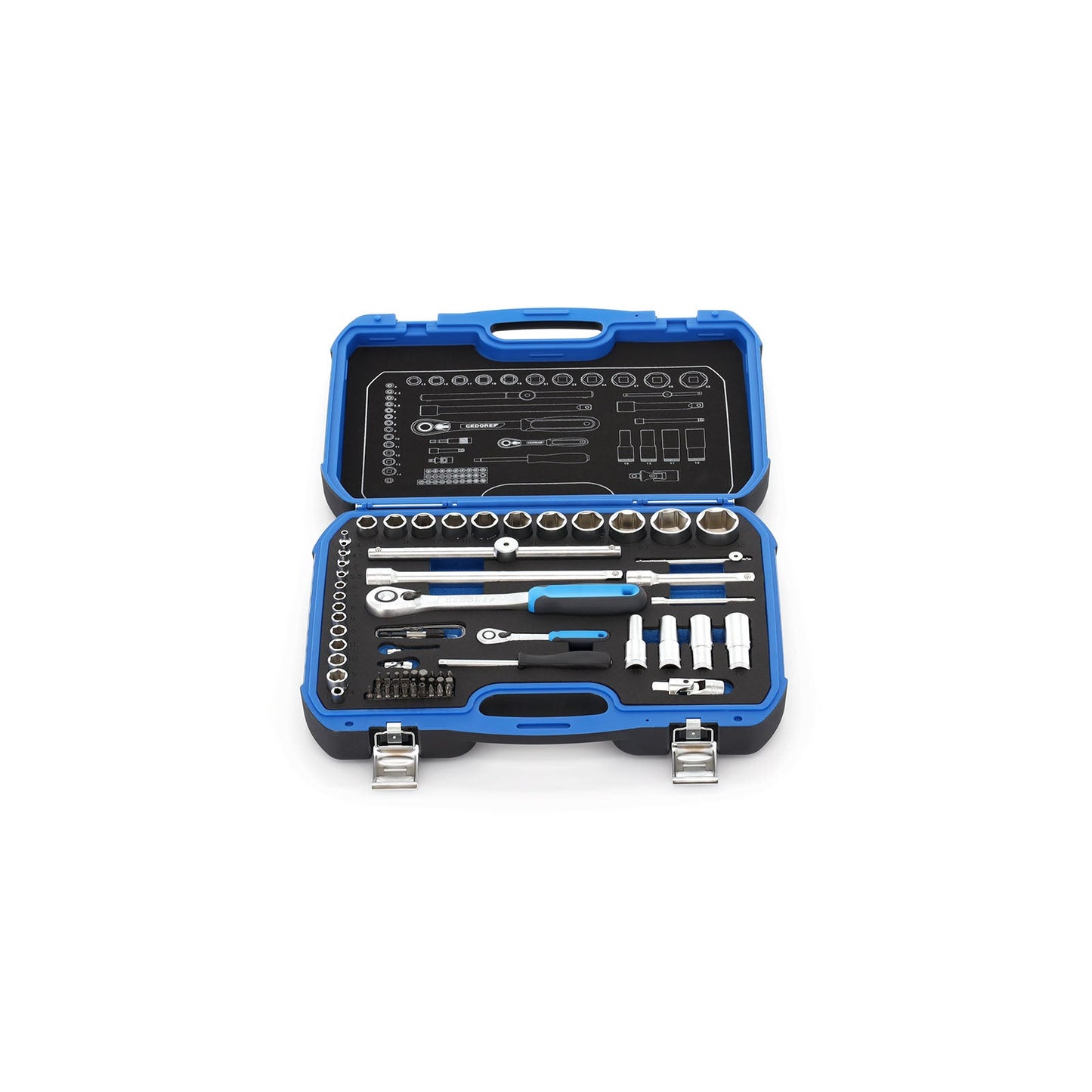 GEDORE 19 BMC 20 - Joc de vasos 1/4"+1/2" 69 peces