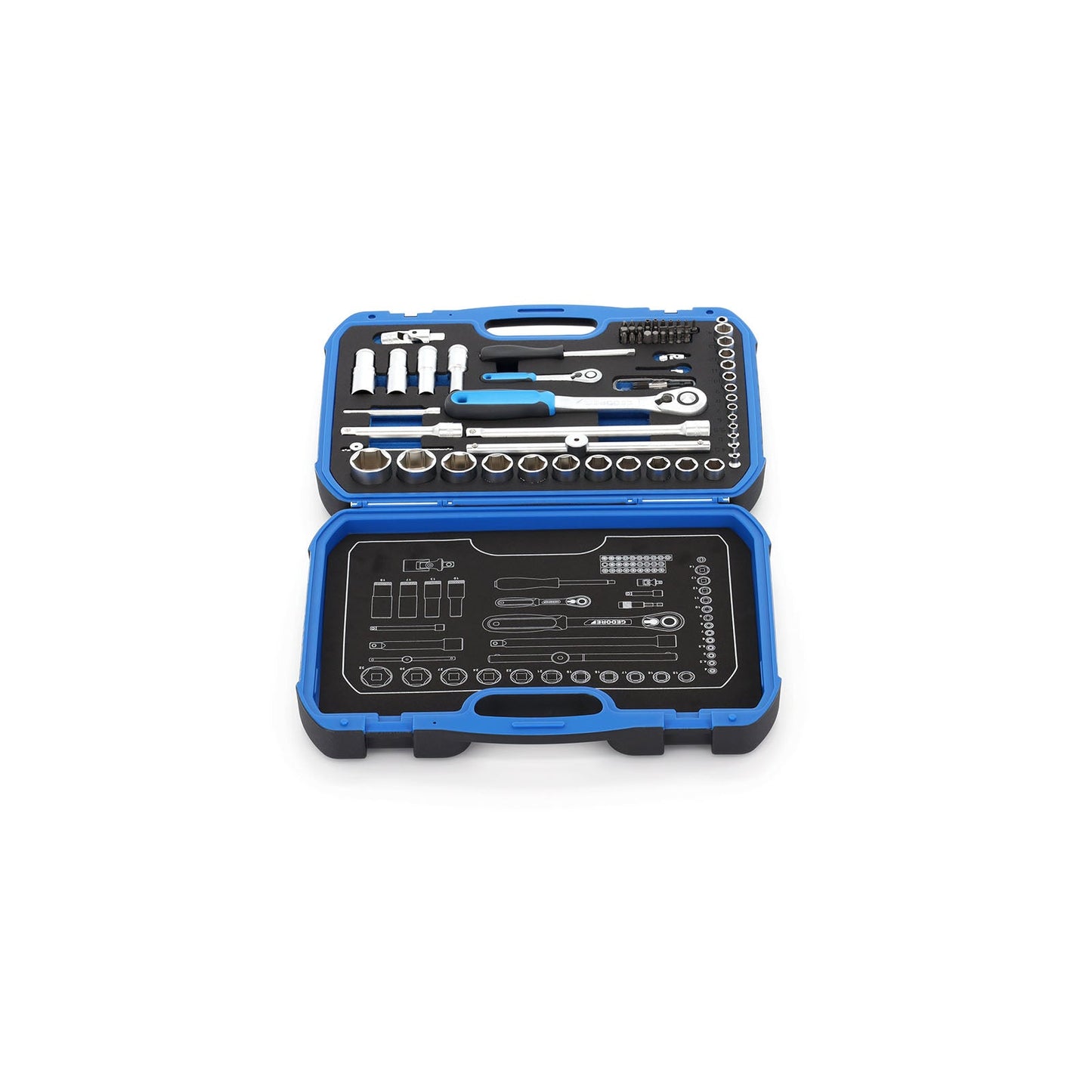 GEDORE 19 BMC 20 - Joc de vasos 1/4"+1/2" 69 peces