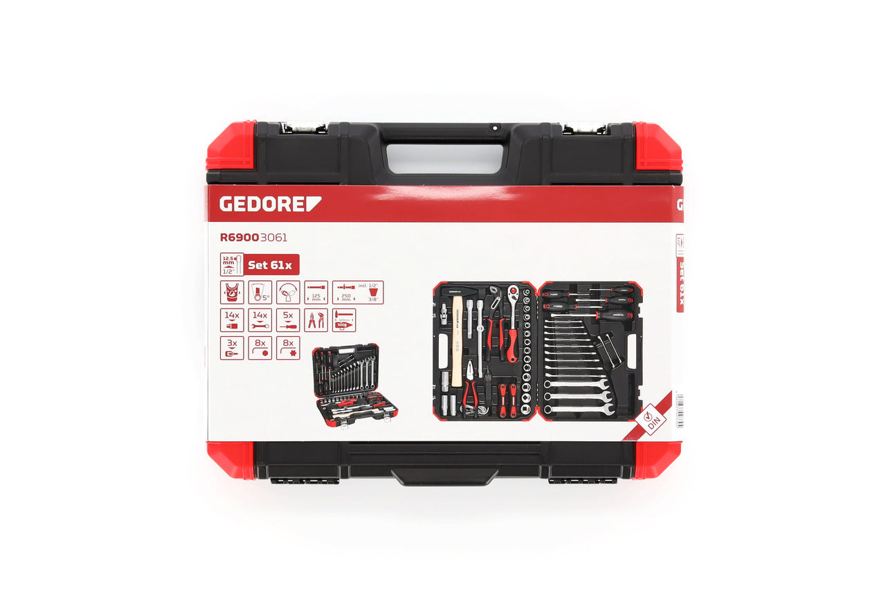 R69003061 - Joc de claus de got 1/2" 61 peces Auto-Universal