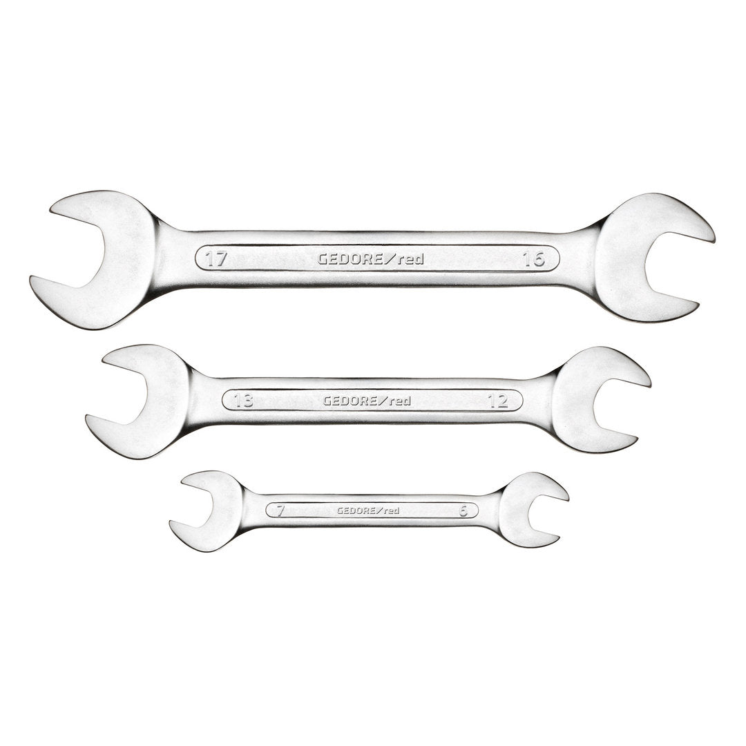 GEDORE red R05125006 - Juego de 6 llaves fijas, modelo corto, 6-17 mm