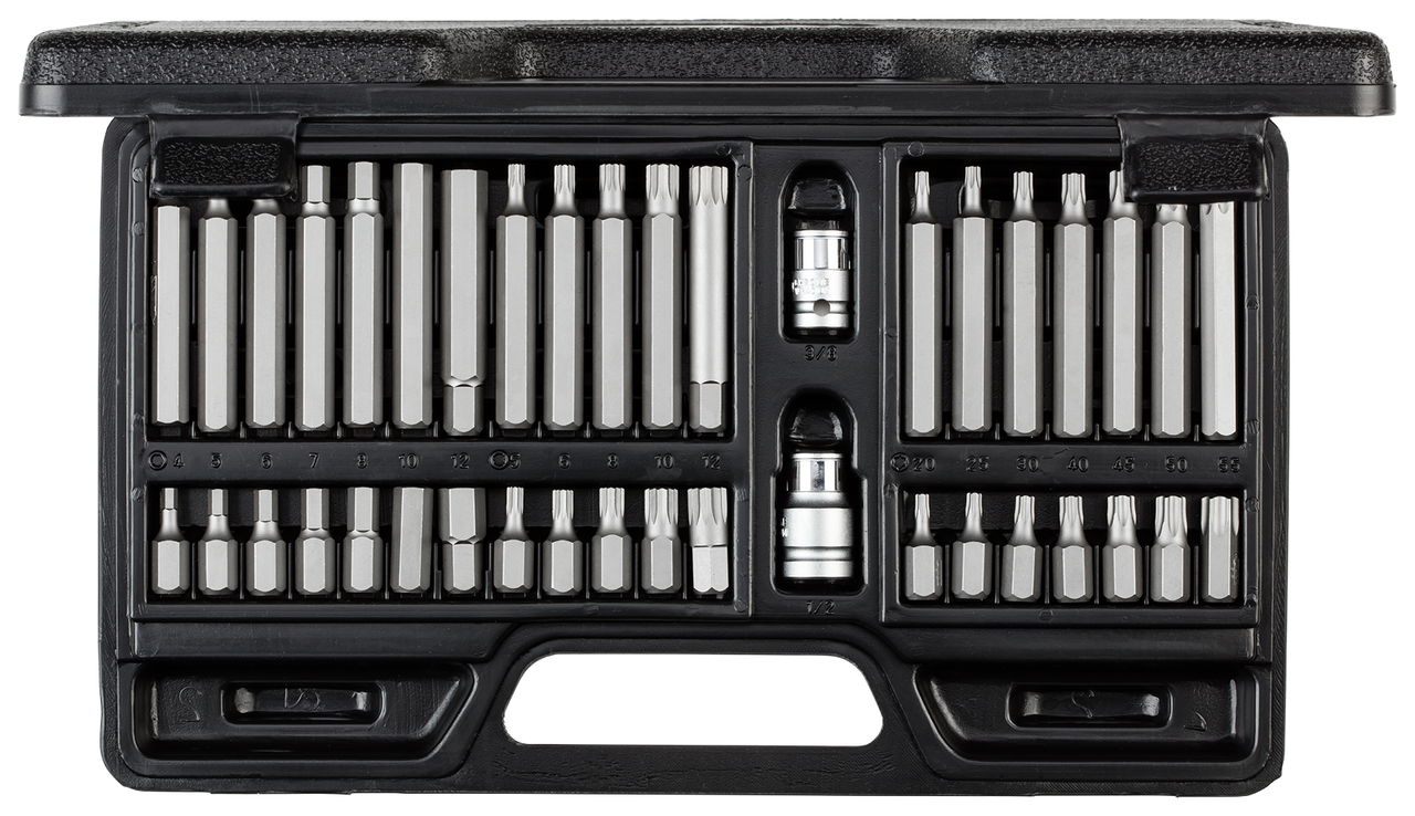 R35003040 - Maletín de puntas de arrastre de 10 mm TX+XZN+hexagonal, 40 piezas