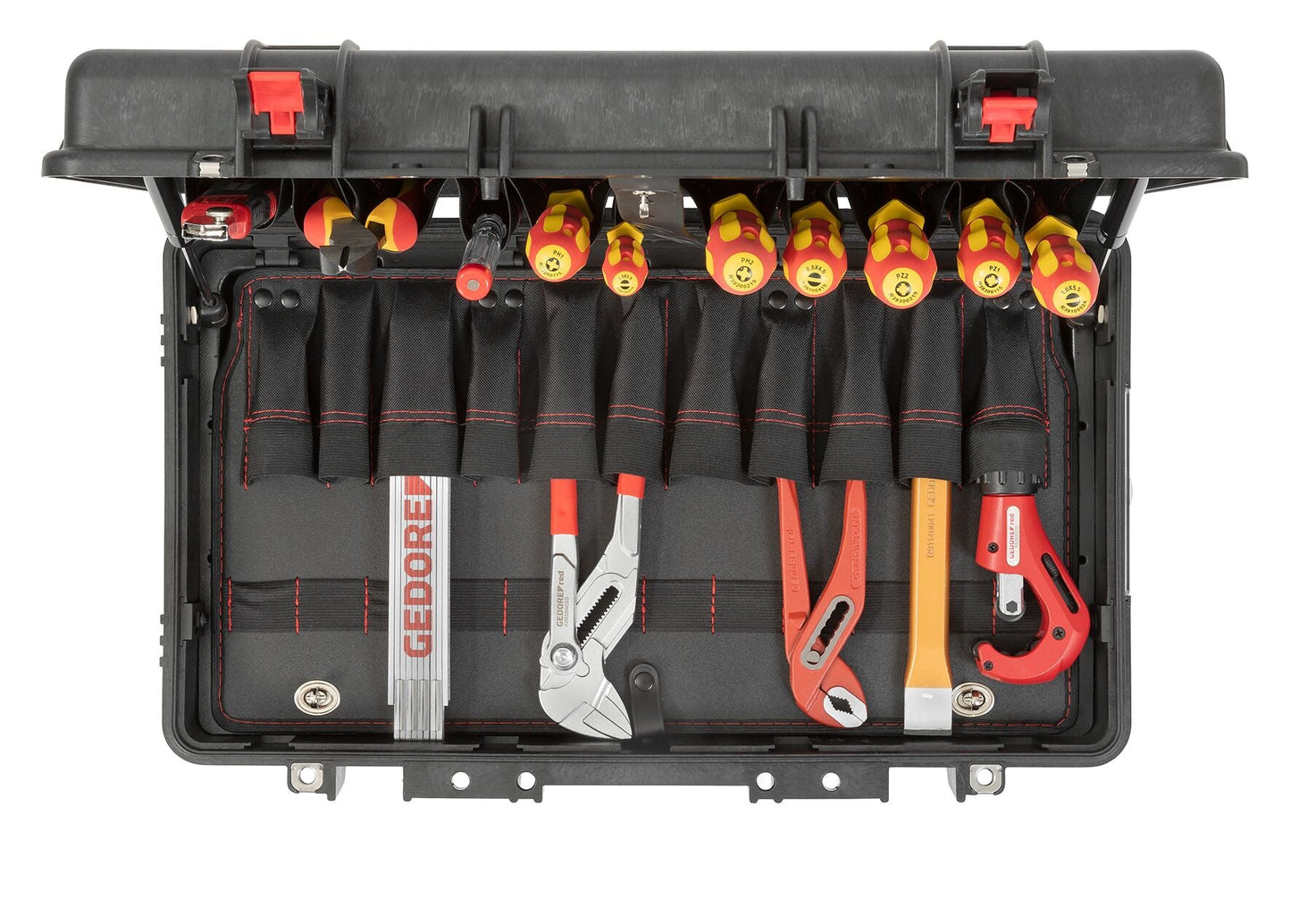 GEDORE red R21902072 - Maleta tipo trolley con surtido de herramientas FONTANERO