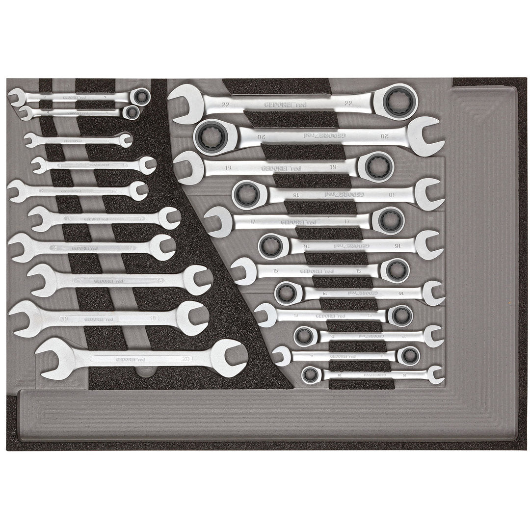GEDORE red R22350006 - Juego de llaves para tornillos 1/1 módulo CT, 22 piezas