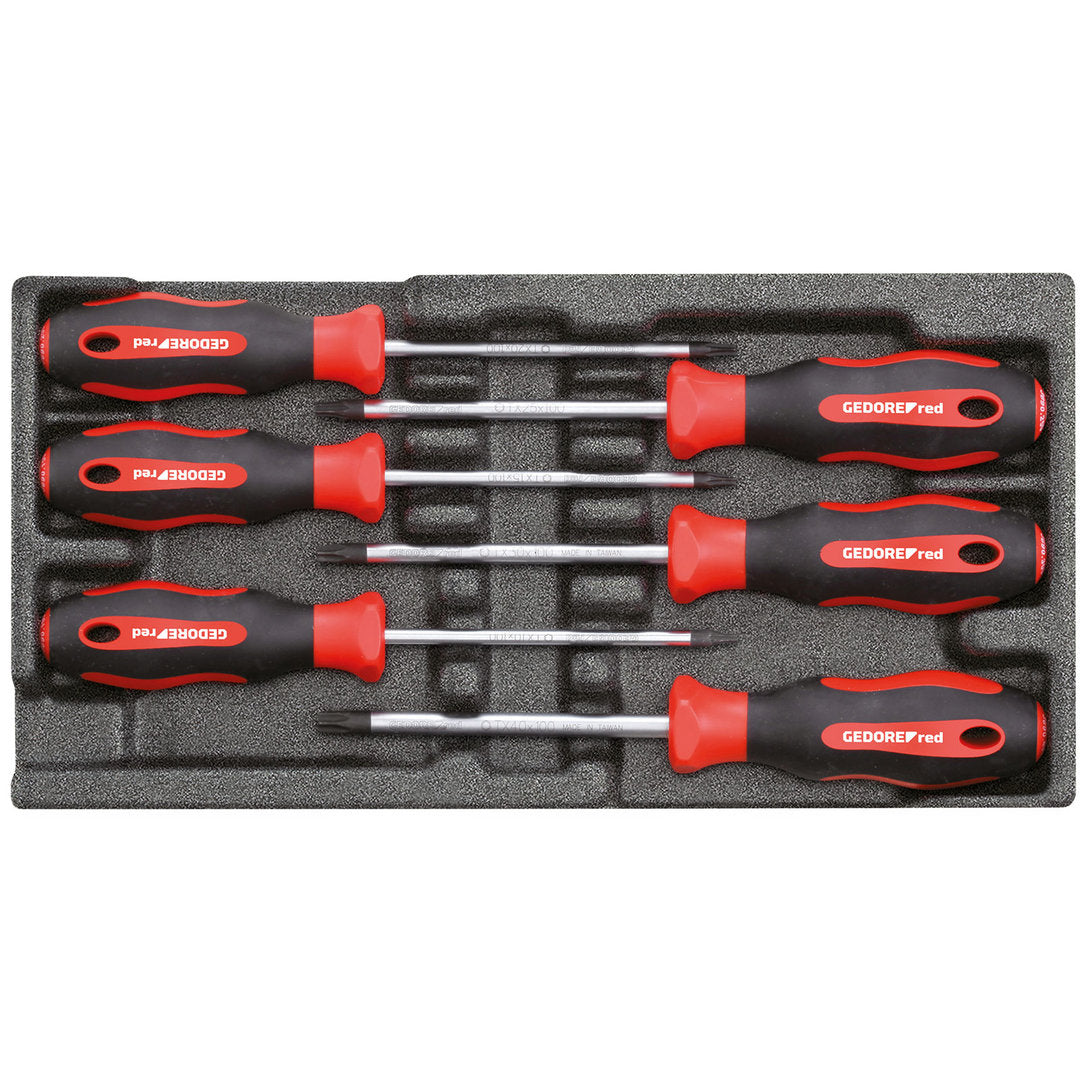 GEDORE red R22150015 - Juego de destornilladores TX, en módulo CT 2/6, 6 piezas