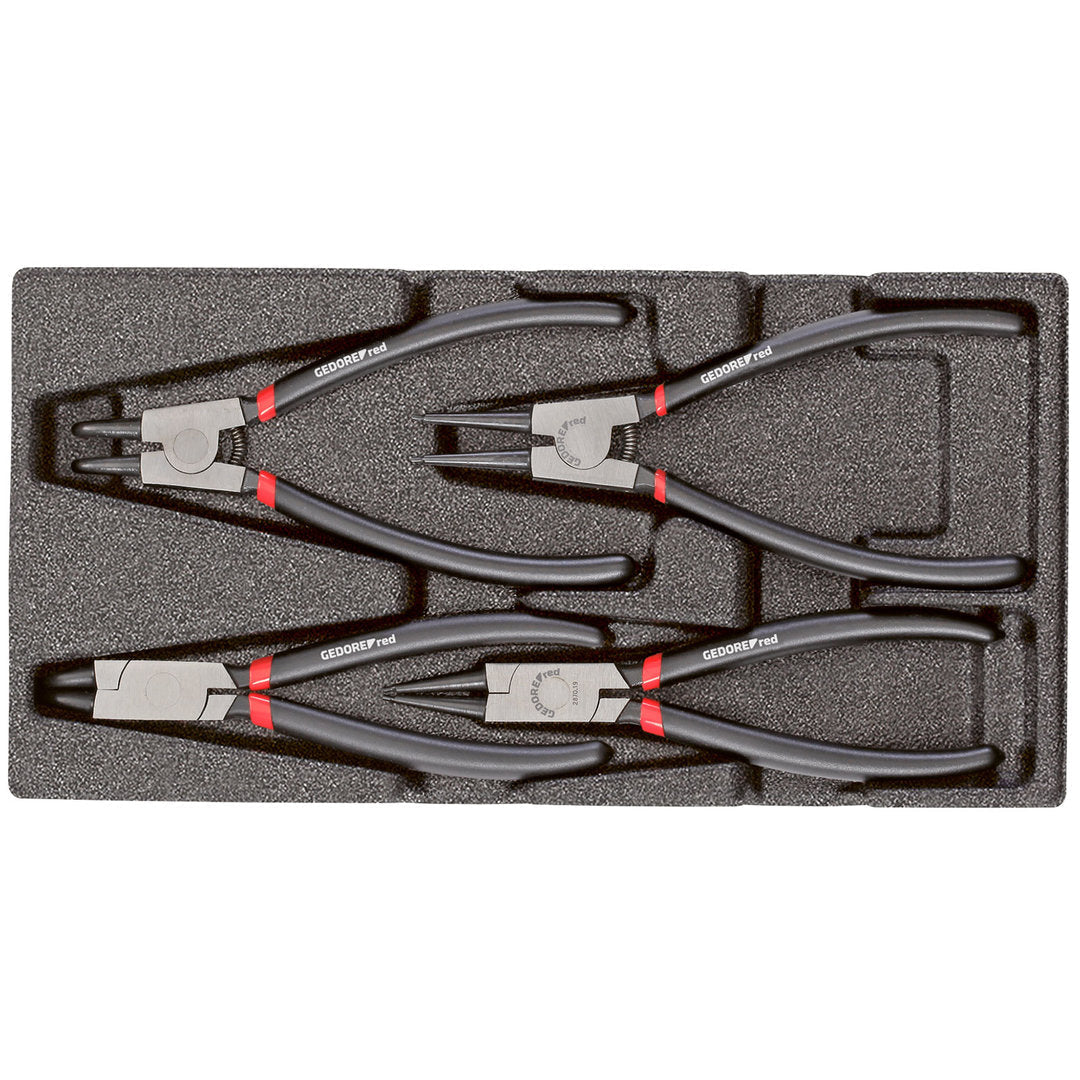 GEDORE red R22150017 - Joc d'alicates de puntes per a volanderes, mòdul CT 2/6, 4 peces