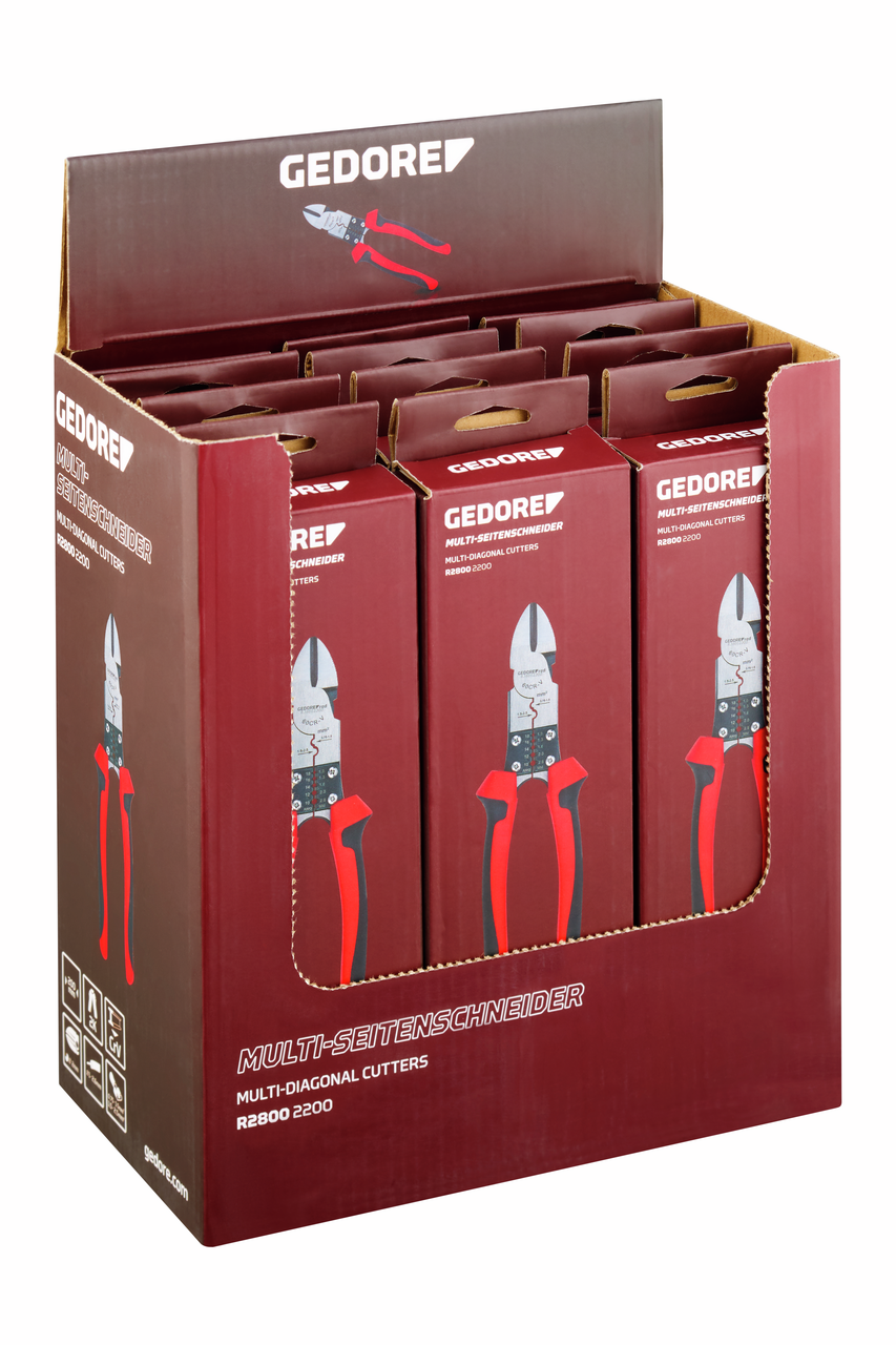 GEDORE red R28009212 - Expositor per a punt de venda amb 12 alicates de tall multiúsos