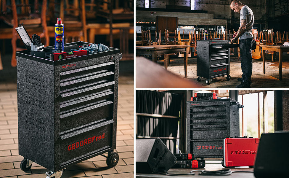 GEDORE red R20152006 - Carro de taller negro MECHANIC, con 6 cajones 910x628x418 mm (3300012)