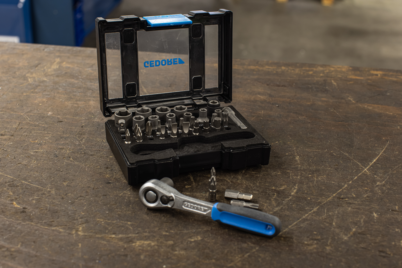 GEDORE 666-U-20 - Joc gots, puntes i carraca de 1/4", 35 peces (2998211)