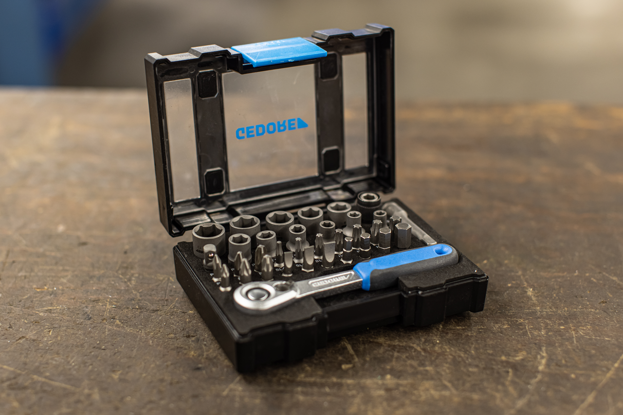 GEDORE 666-U-20 - Joc gots, puntes i carraca de 1/4", 35 peces (2998211)