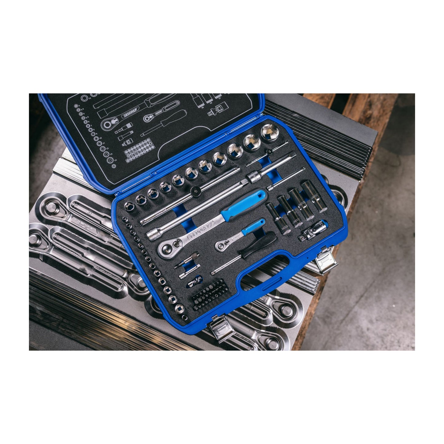 GEDORE 19 BMC 20 - Joc de vasos 1/4"+1/2" 69 peces