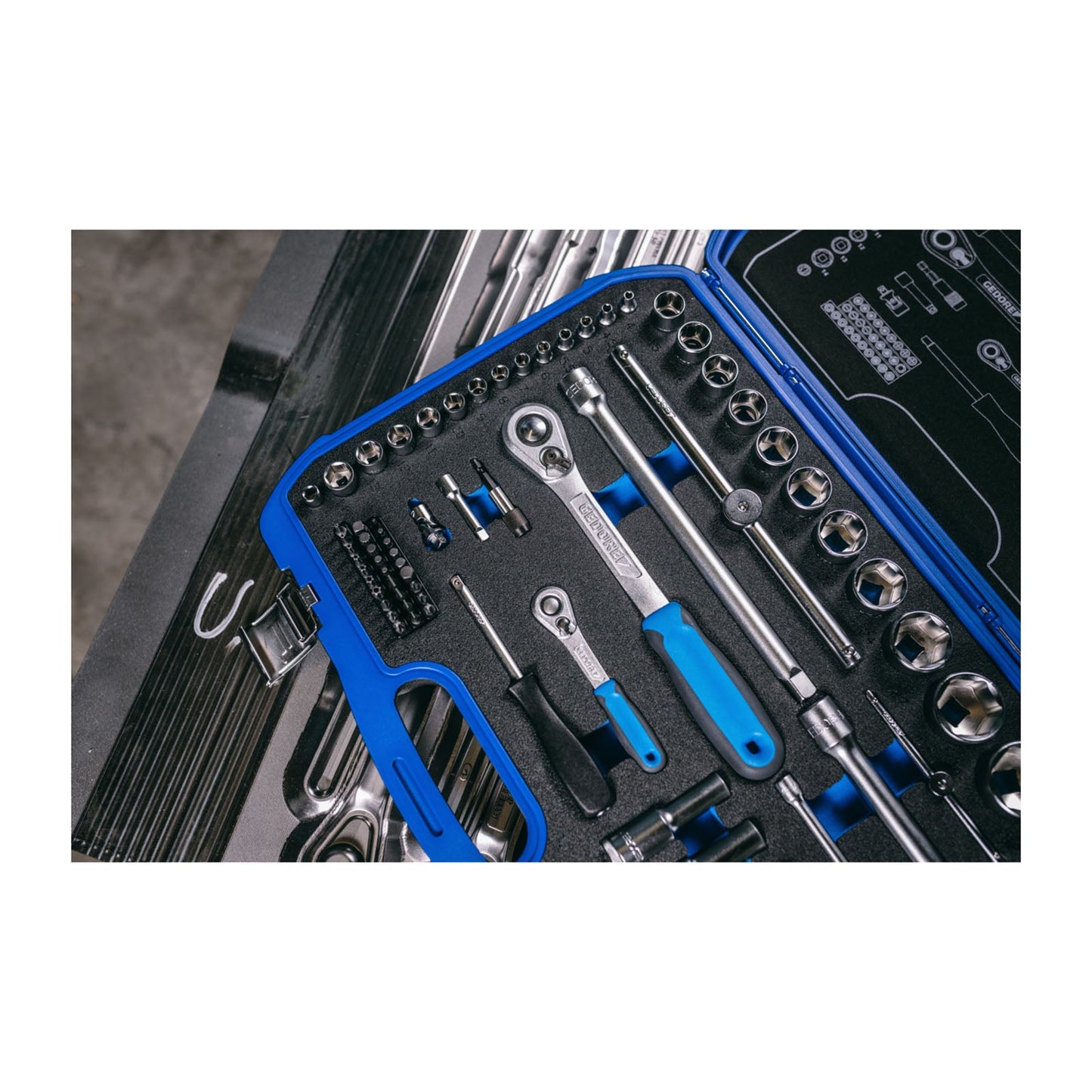 GEDORE 19 BMC 20 - Joc de vasos 1/4"+1/2" 69 peces