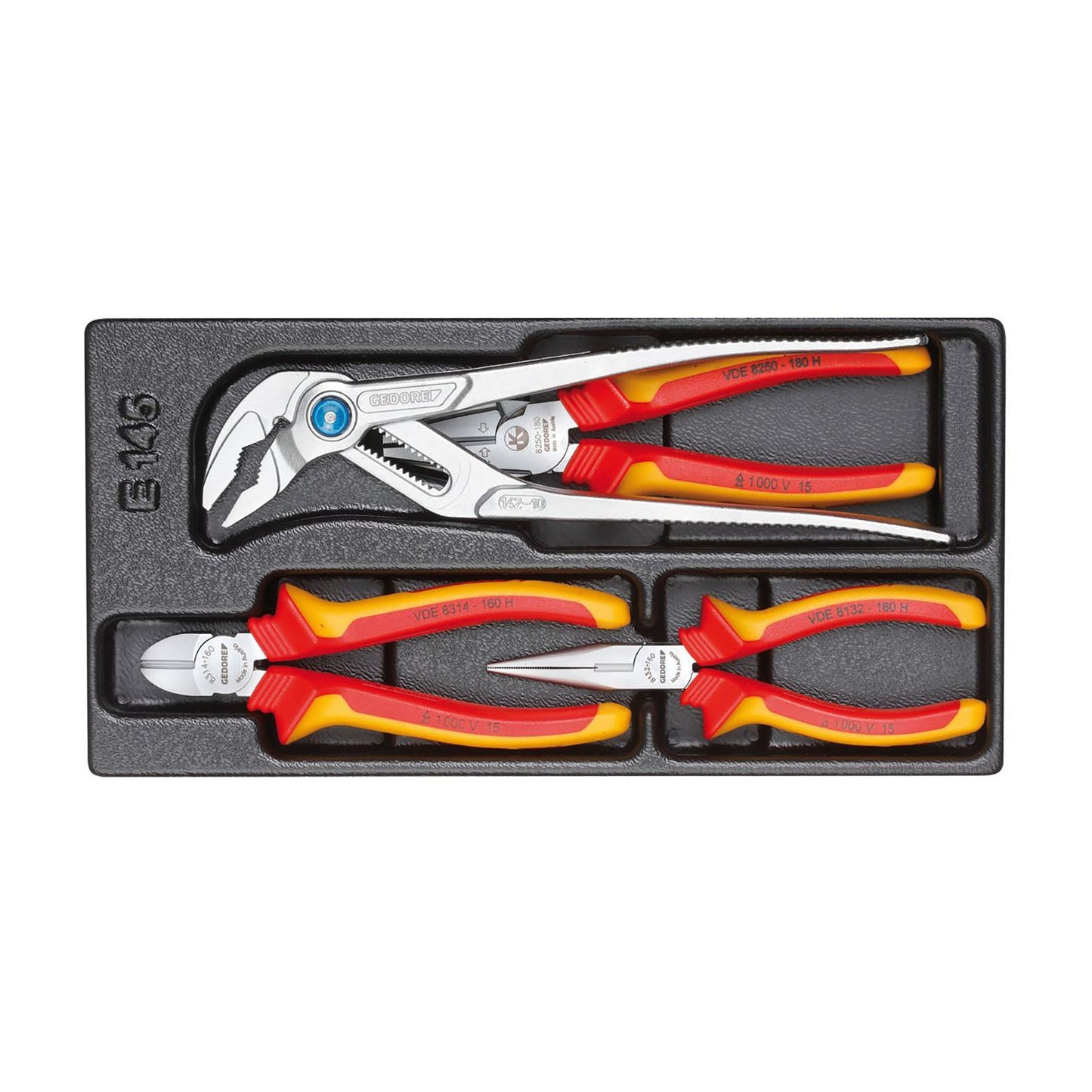 GEDORE 1500 ES-VDE 145 - Assortiment d'alicates VDE (1733079)