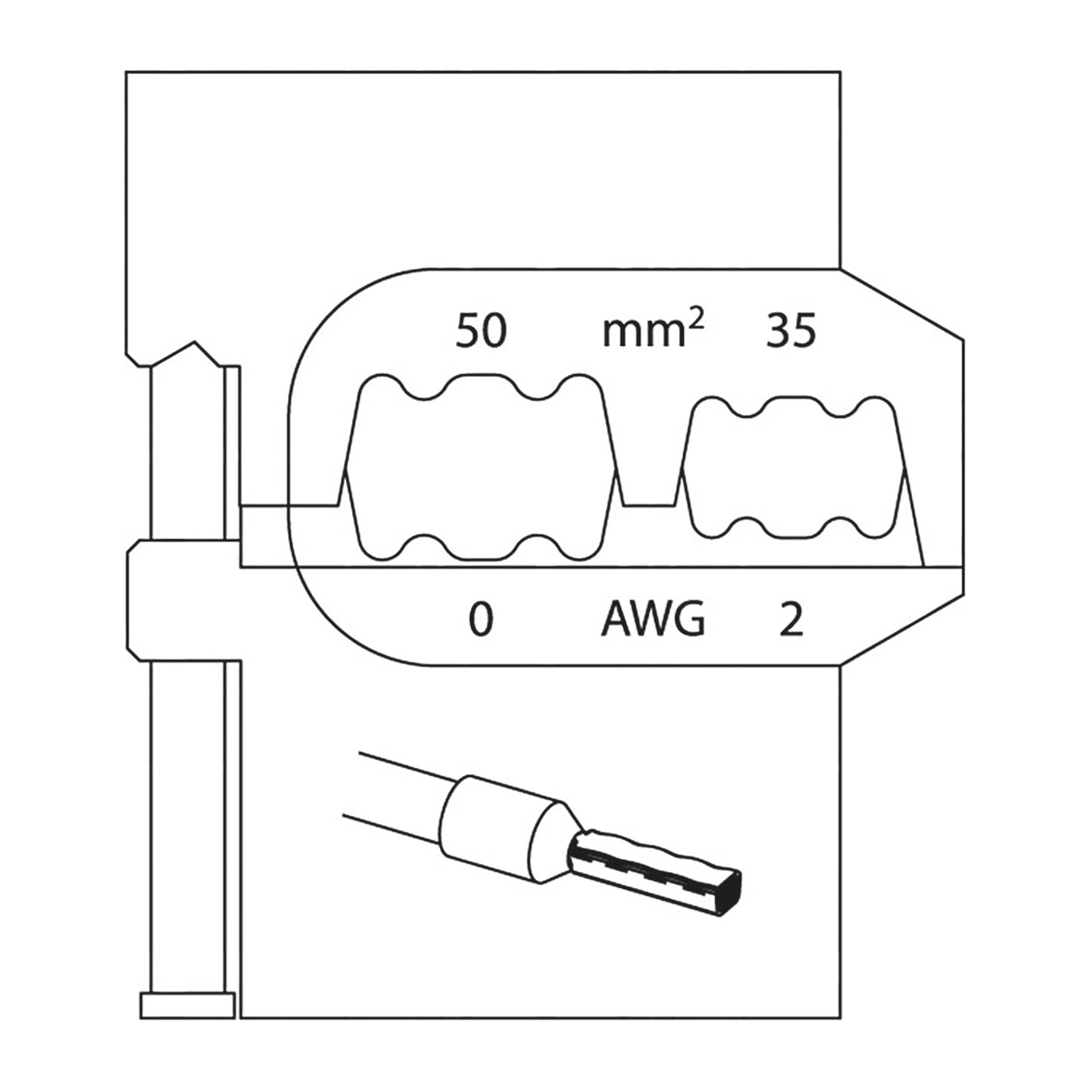 GEDORE 8140-08 - Módulo de inserción para virolas de cable