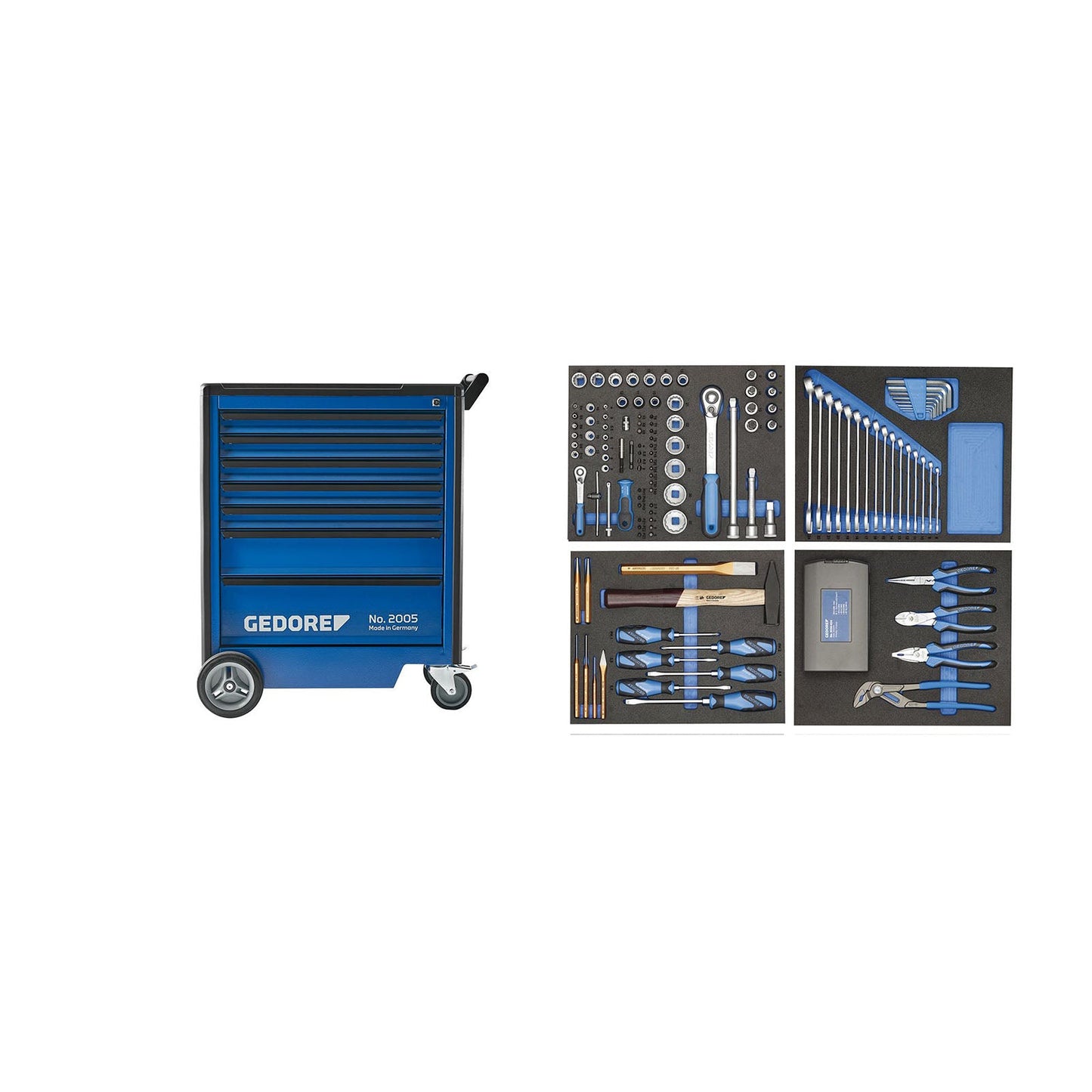 GEDORE 2005-TS-147 - Carro 2005 + Assortiment 147 Htas (2980282)