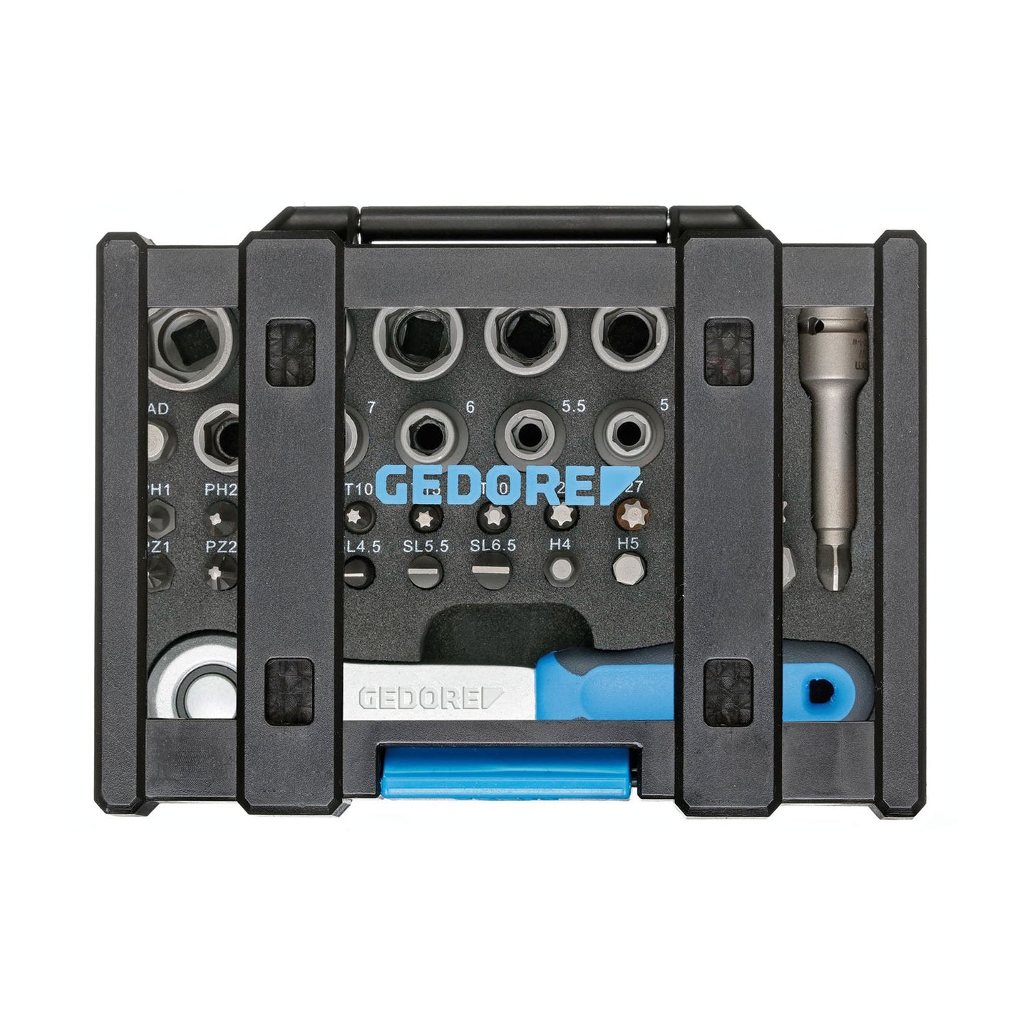 GEDORE 666-U-20 - Joc gots, puntes i carraca de 1/4", 35 peces (2998211)