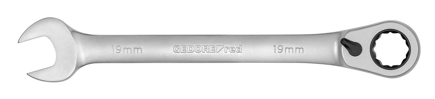 GEDORE red R07201 - Llaves combinadas de carraca con anillo de retención