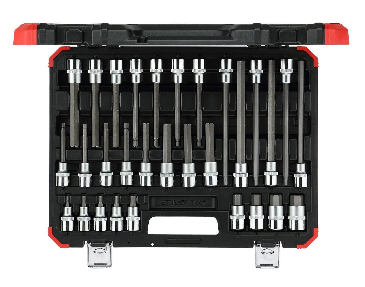 R68003030 - Juego de vasos destornilladores hexagonales de 1/2", 30 piezas