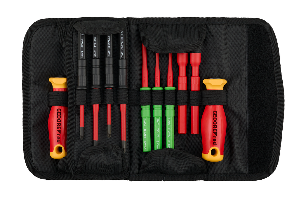 Varillas intercambiables Phillips, Torx y planas del juego VDE GEDORE red