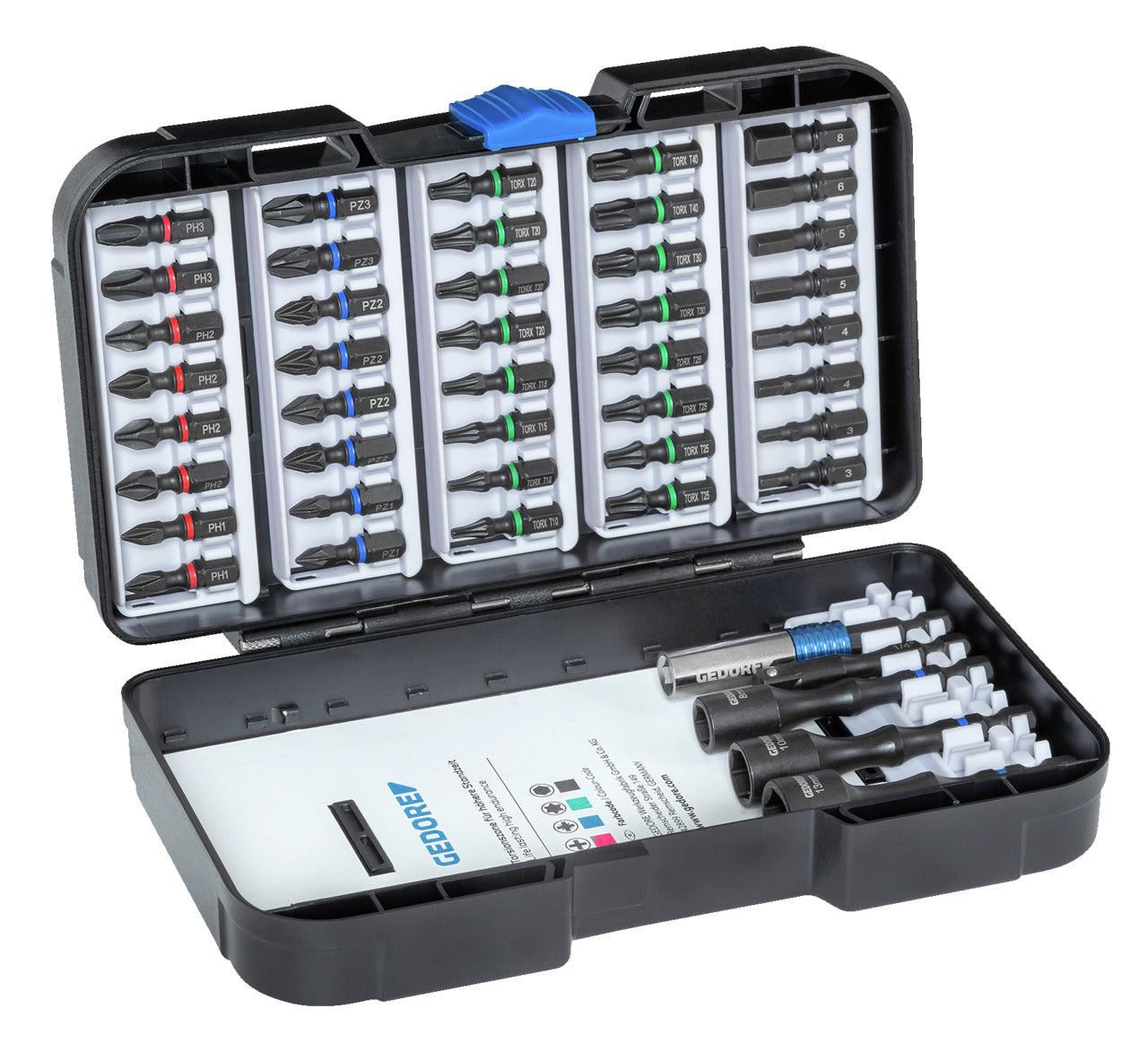 Joc de puntes de torsió de 1/4", 45 peces