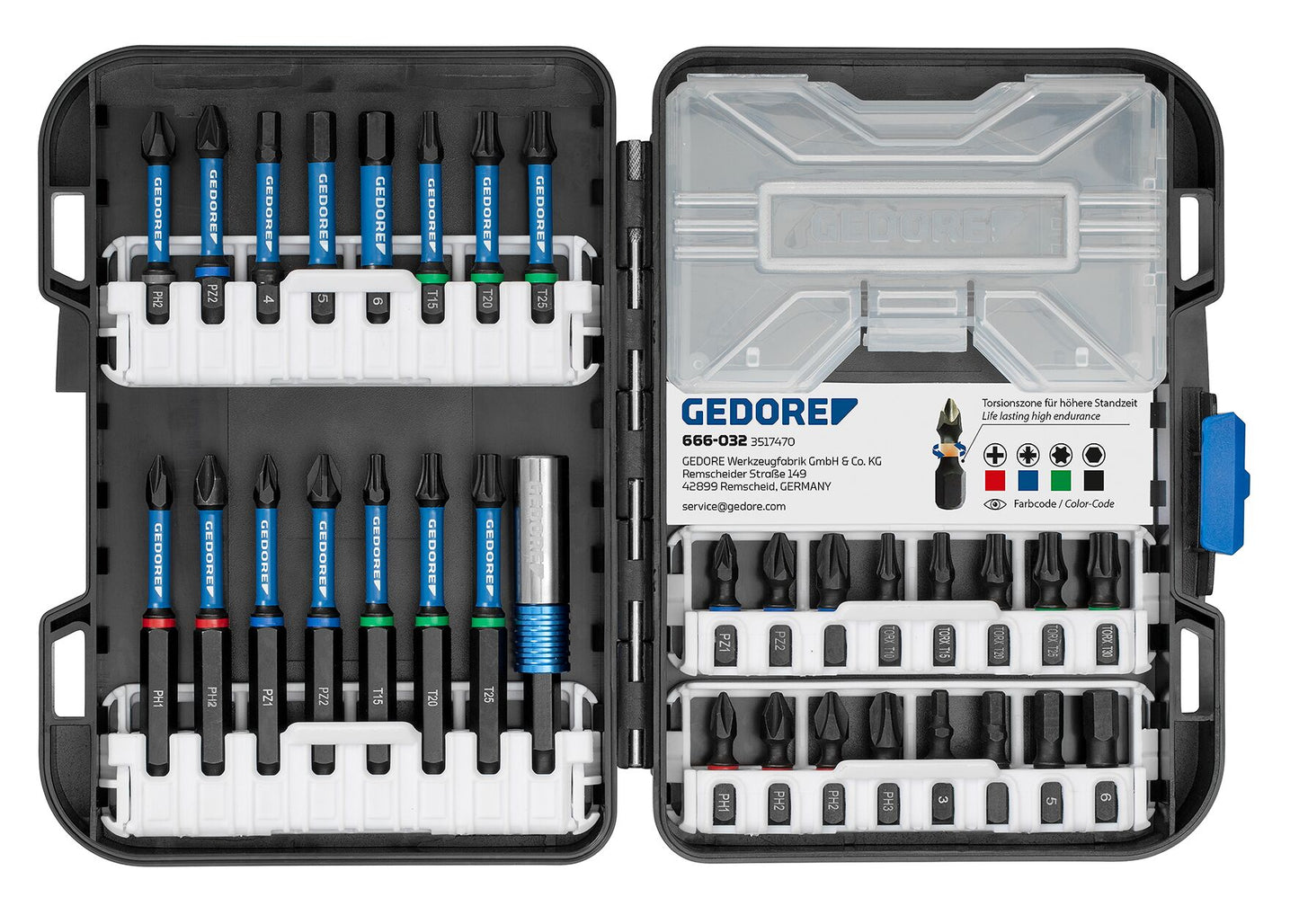 GEDORE 666-042 - Joc de puntes de torsió de 1/4" (3100316)