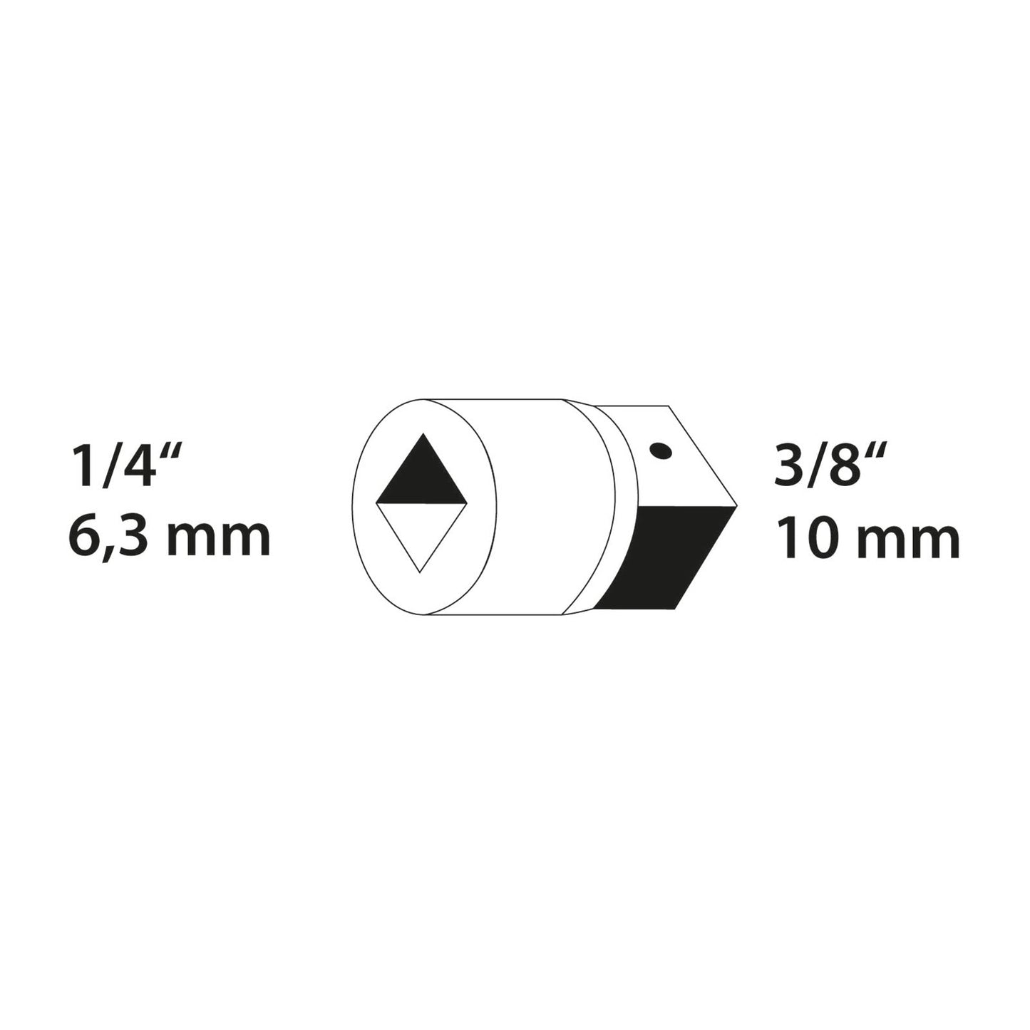 Pieza Ampliadora 1/4" a 3/8"