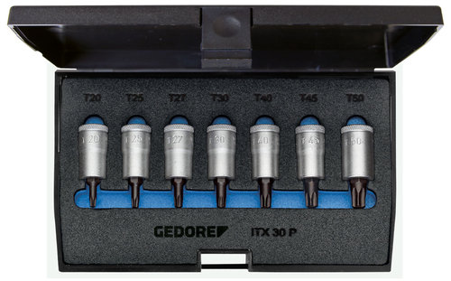 GEDORE ITX 30 PM - Juego de vasos destornilladores 3/8" 7 pzas TORX T20-50