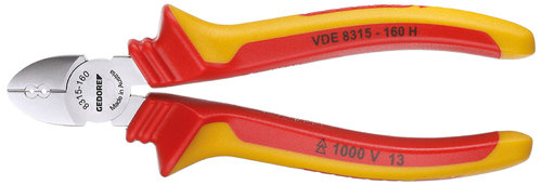 GEDORE VDE 8315-160 H - Alicate de corte diagonal de electricista VDE 160 mm