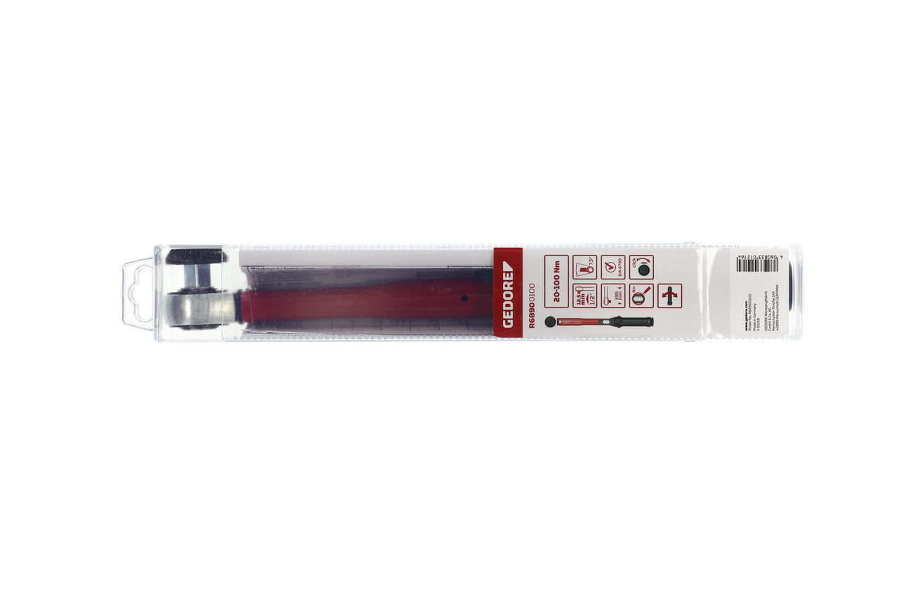 R68900100 - Llave dinamométrica 1/2" 20-100 N.m. L=395 mm