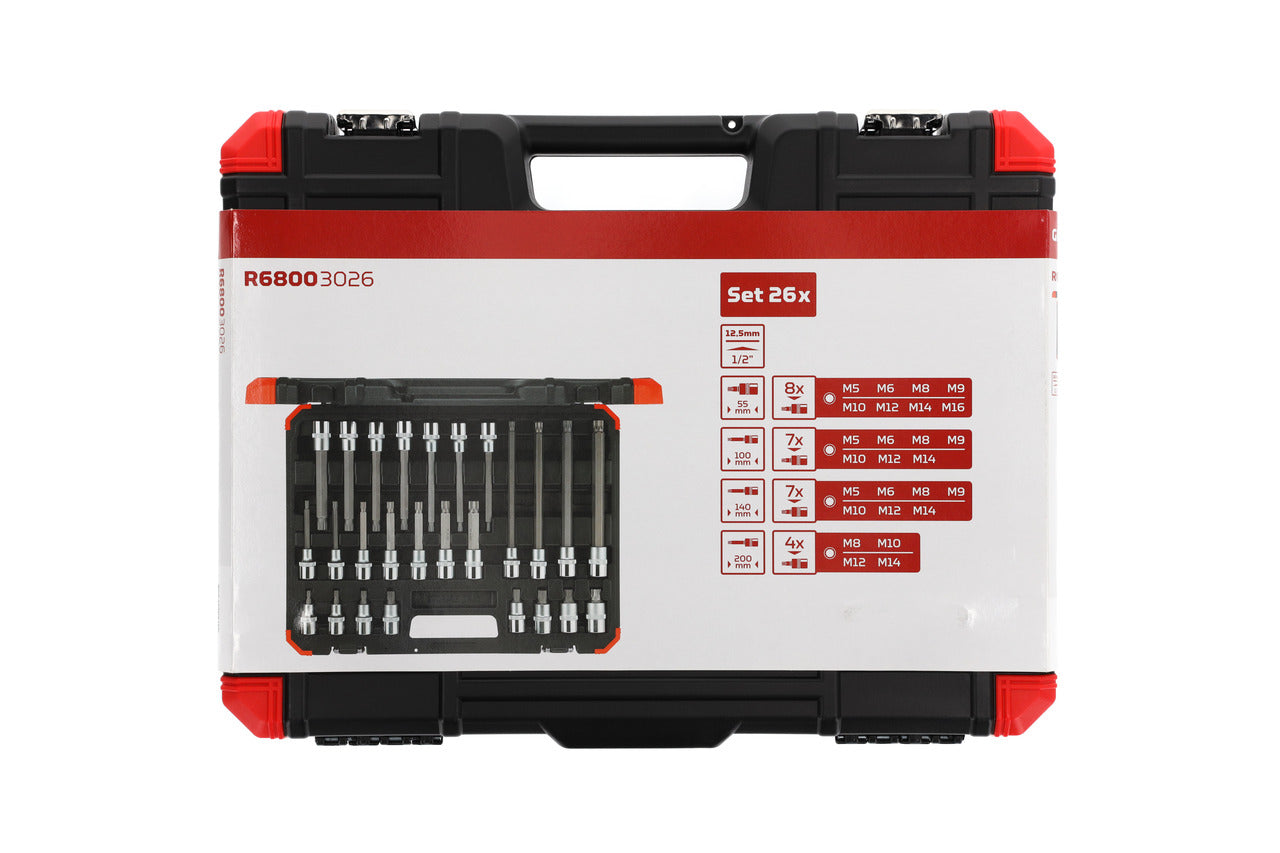 R68003026 - Joc de gots tornavís de 1/2" XZN, 26 peces