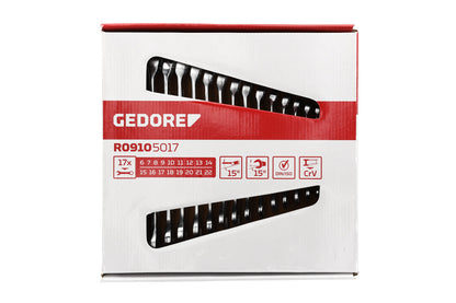 GEDORE red R09105017 - Joc de claus combinades, 6-22 mm, 17 peces