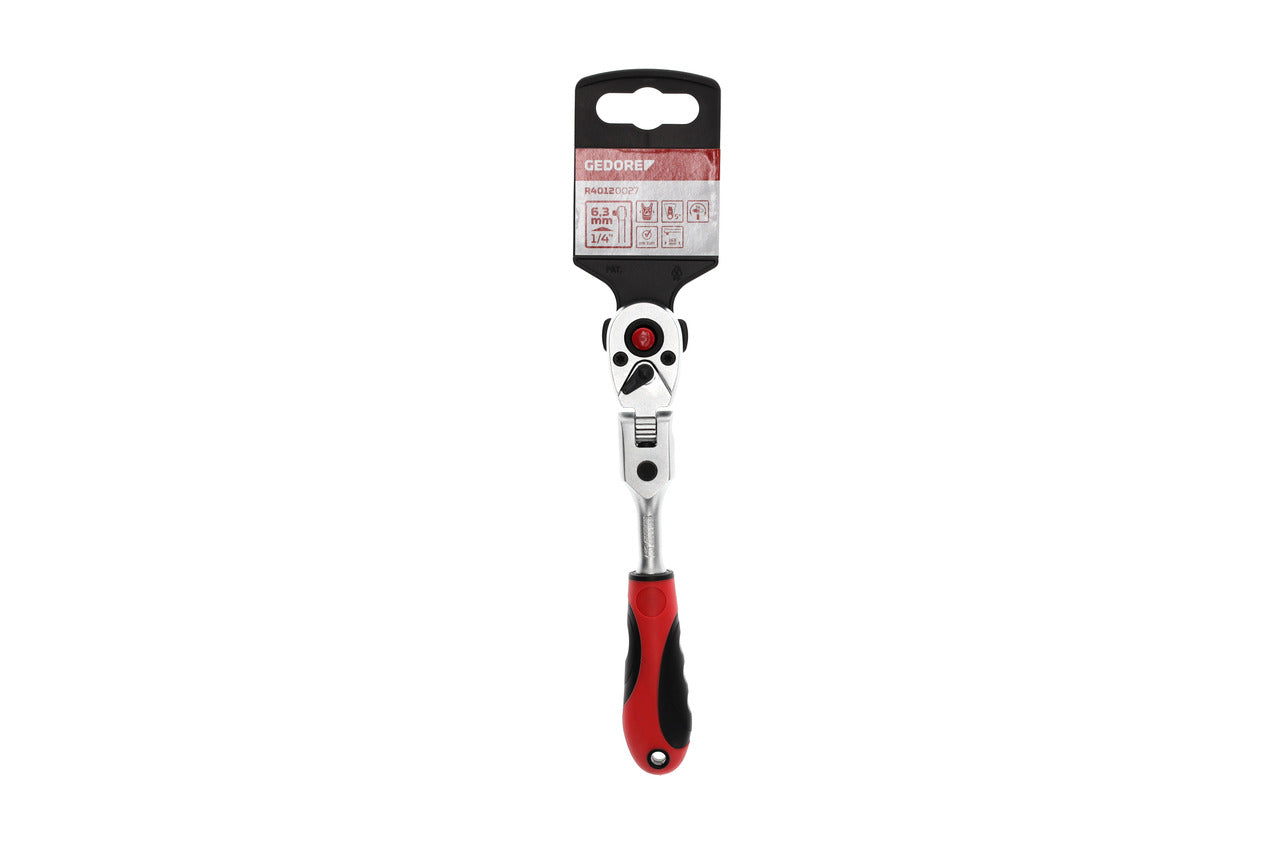 GEDORE xarxa R40120027 - Carraca reversible articulada de 1/4"