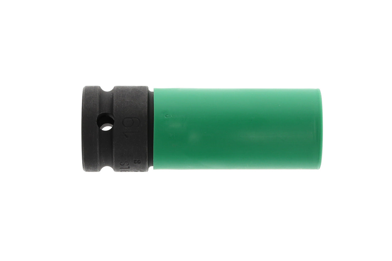 K 19 LS - Vasos de impacto de 1/2" de perfil hexagonal, modelo largo especial llantas
