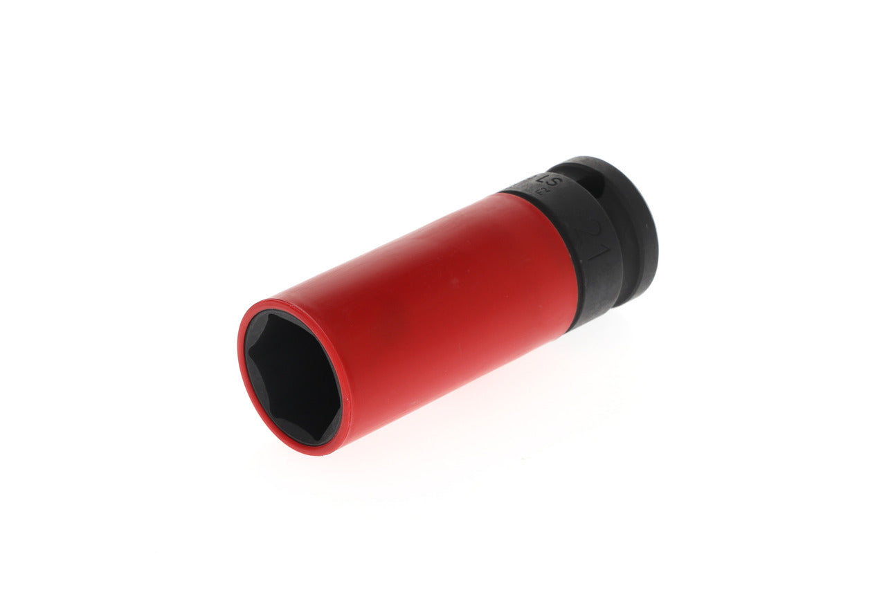 K 19 LS - Vasos de impacto de 1/2" de perfil hexagonal, modelo largo especial llantas