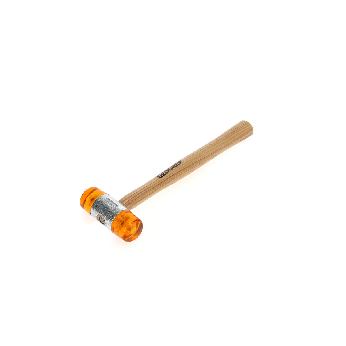 224 E - Martillos de bocas de plástico con mango de madera de fresno: Martillo de bocas naranjas intercambiables
