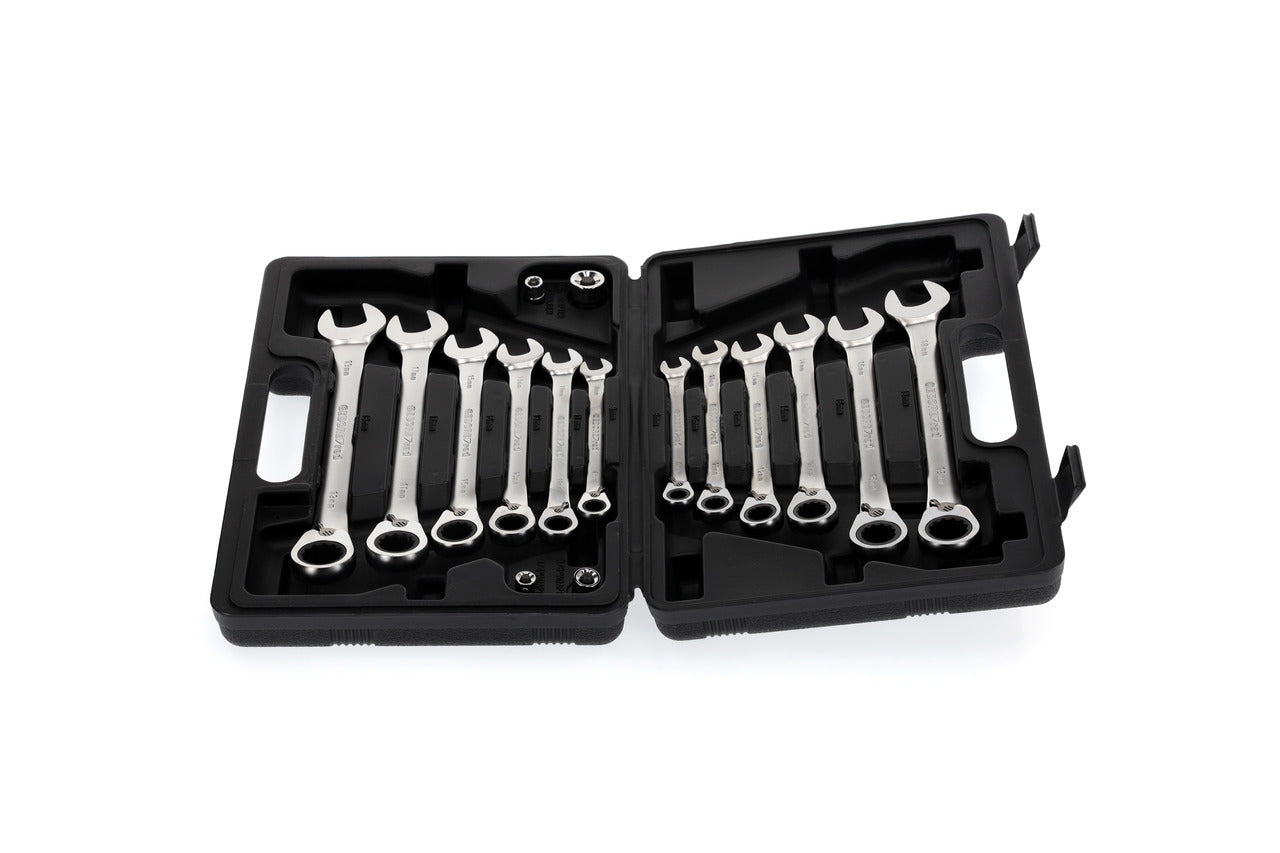 R07203016 - Joc de 12 claus combinades de carraca amb 4 adaptadors per a puntes i gots