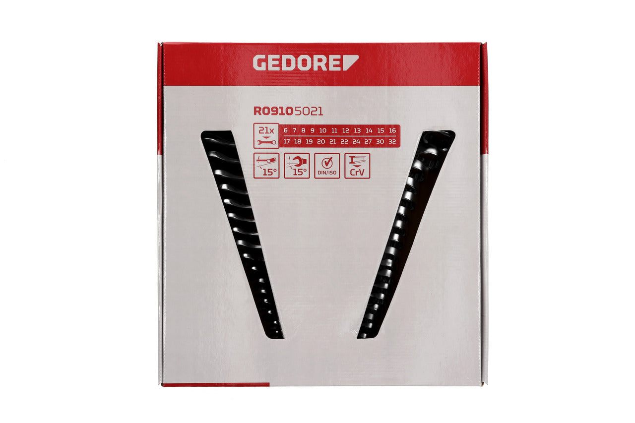 GEDORE red R09105021 - Joc de 21 claus combinades, 6-32 mm