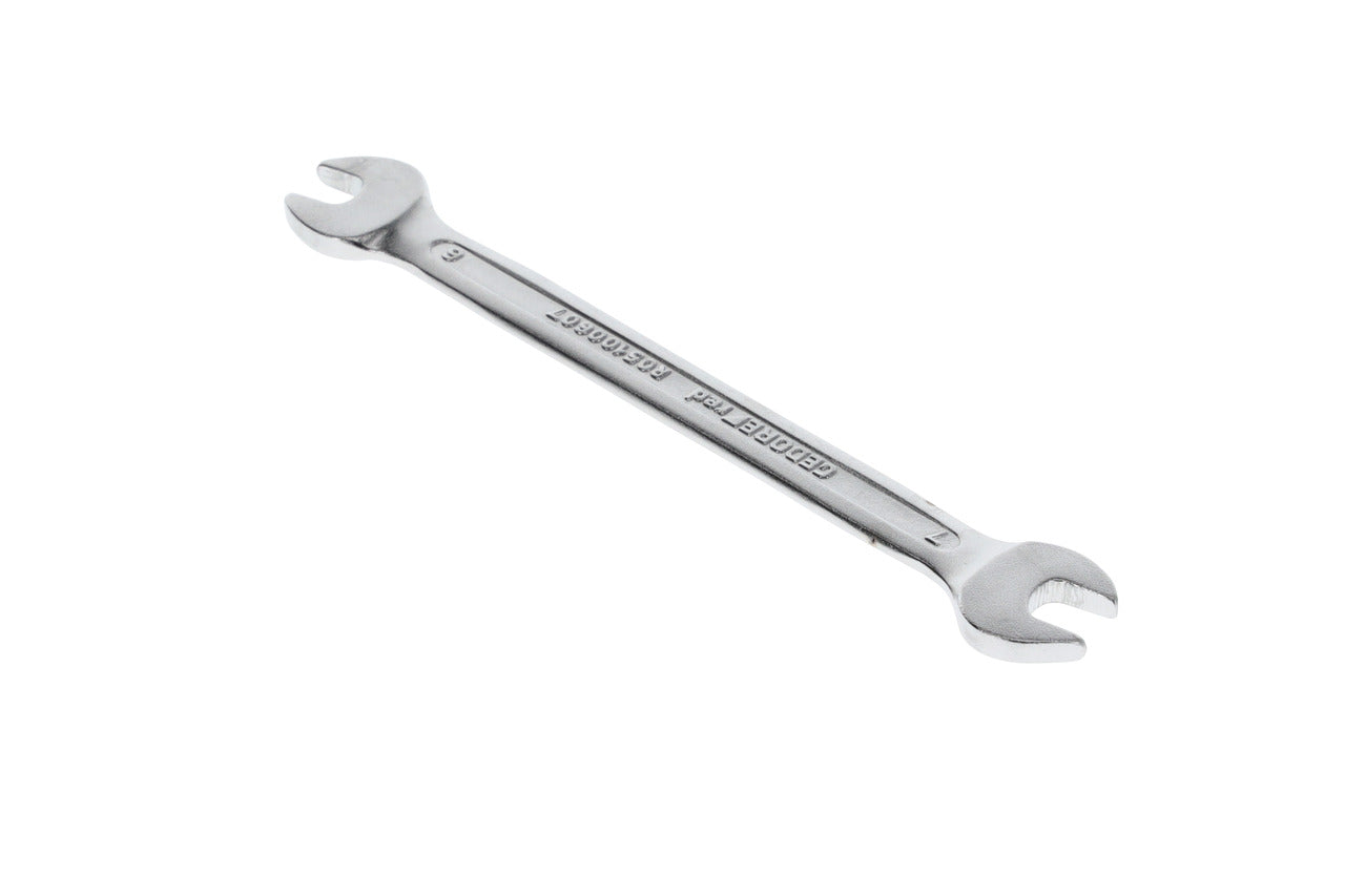 R05100607 - Clau fixa de doble boca oberta 6x7 mm L=122 mm