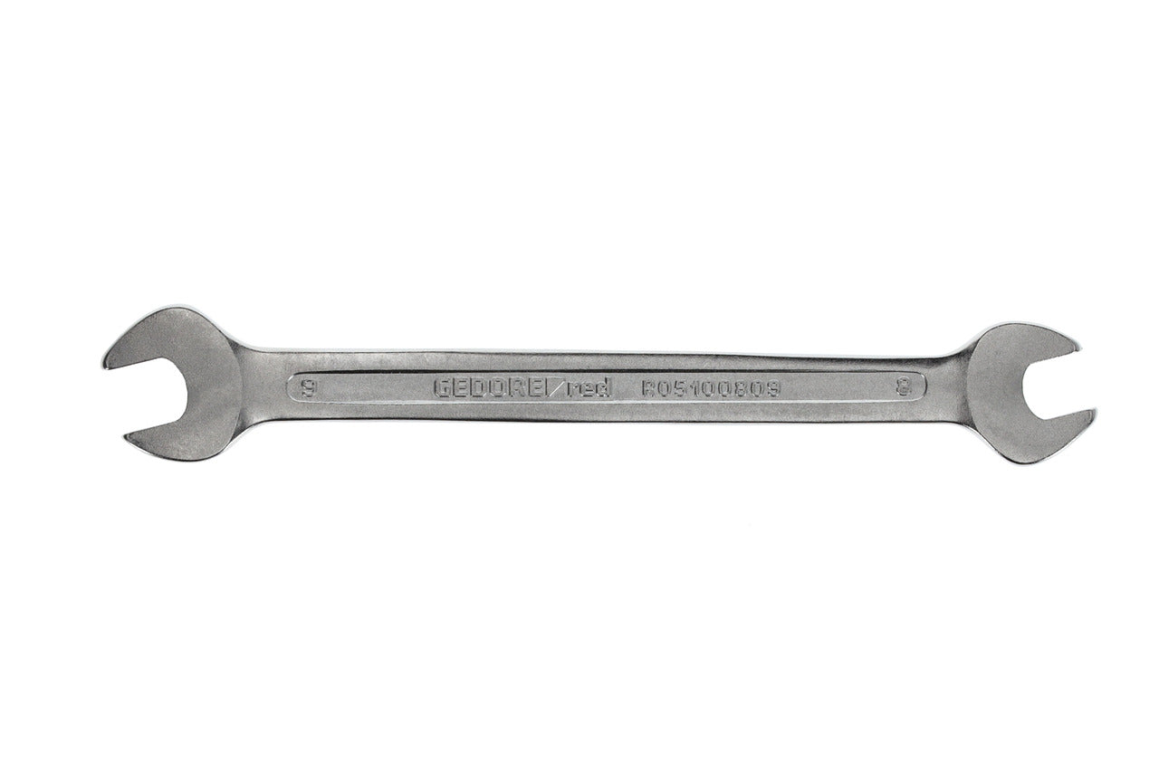 R05100809 - Llave fija de doble boca abierta 8x9 mm L=140 mm
