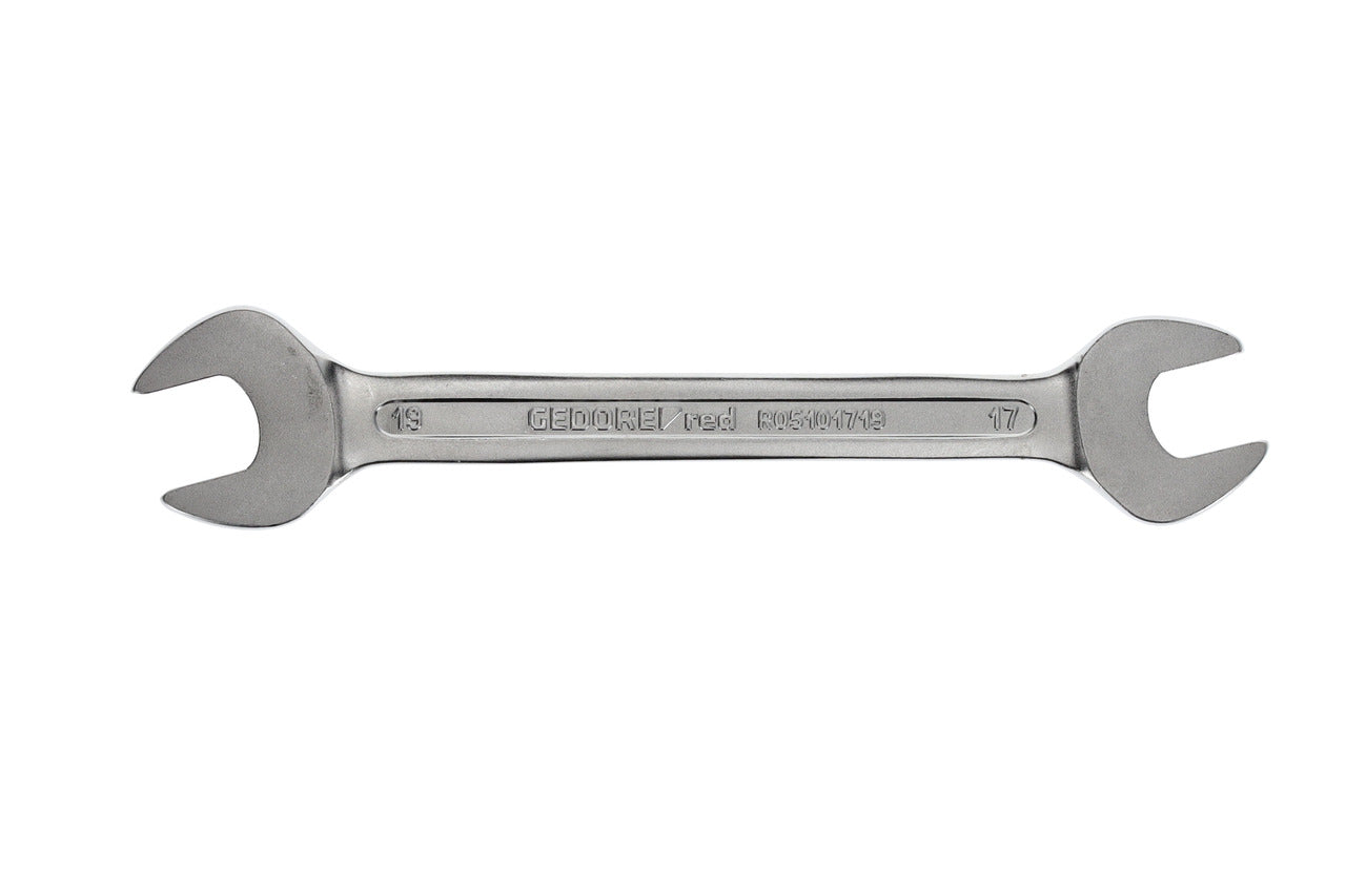R05101719 - Clau fixa de doble boca oberta 17x19 mm L=222 mm