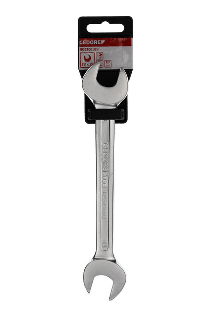 R05101819 - Clau fixa de doble boca oberta 18x19 mm L=222 mm