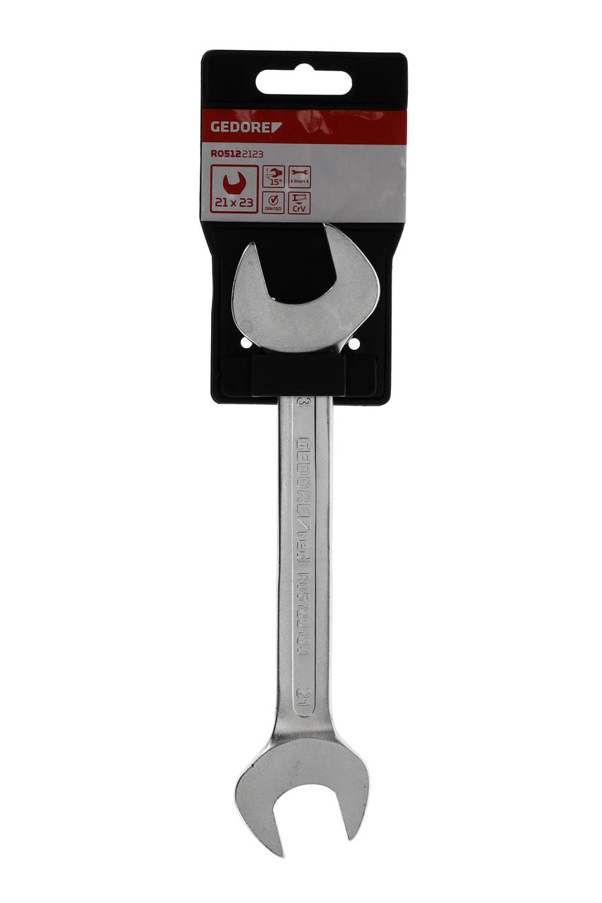 R05122123 - Clau fixa de doble boca oberta 21x23 mm L=212 mm
