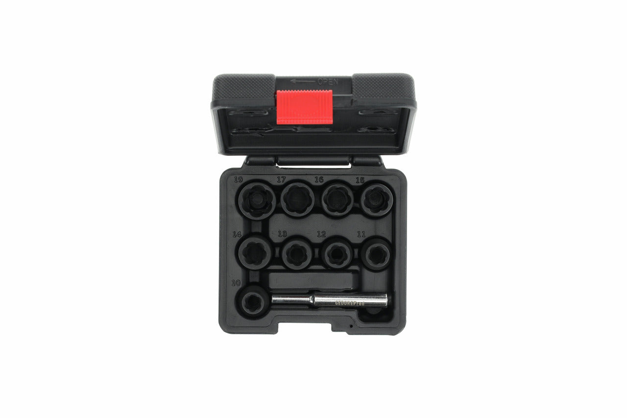 R68003010 - Extractor de ranura helicoïdal 1/2", 10-19 mm, 10 peces